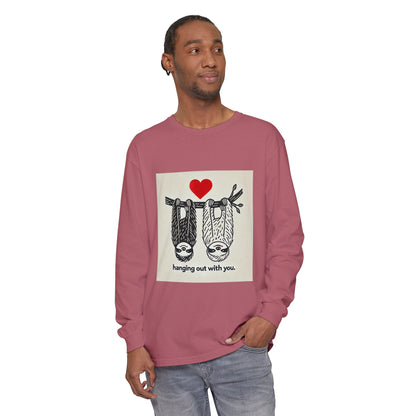 BS WETWEAR DUO SLOTH VDAY LONG SLEEVE T-SHIRT