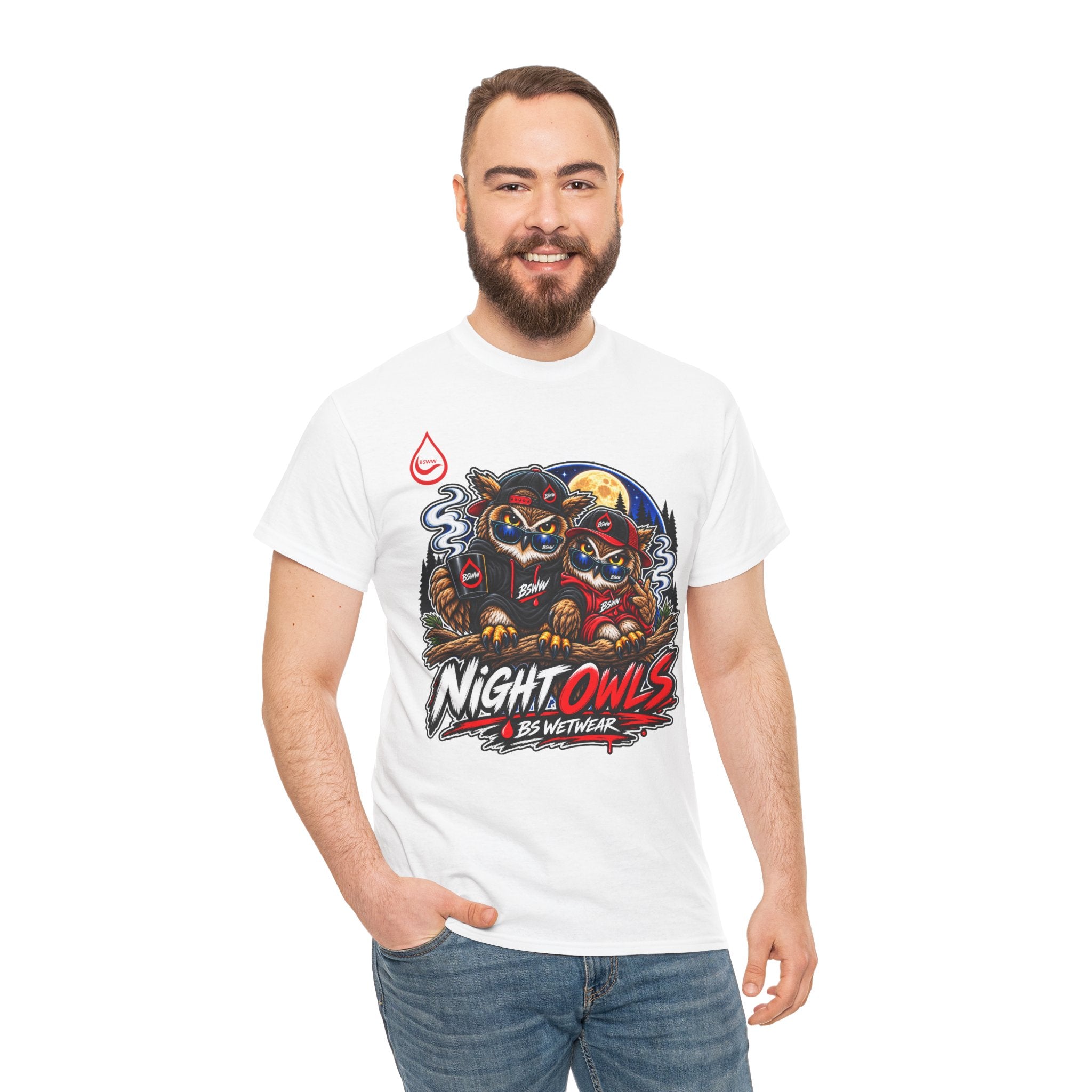 BS WETWEAR AFTER HOURS OWL CREW T-SHIRT