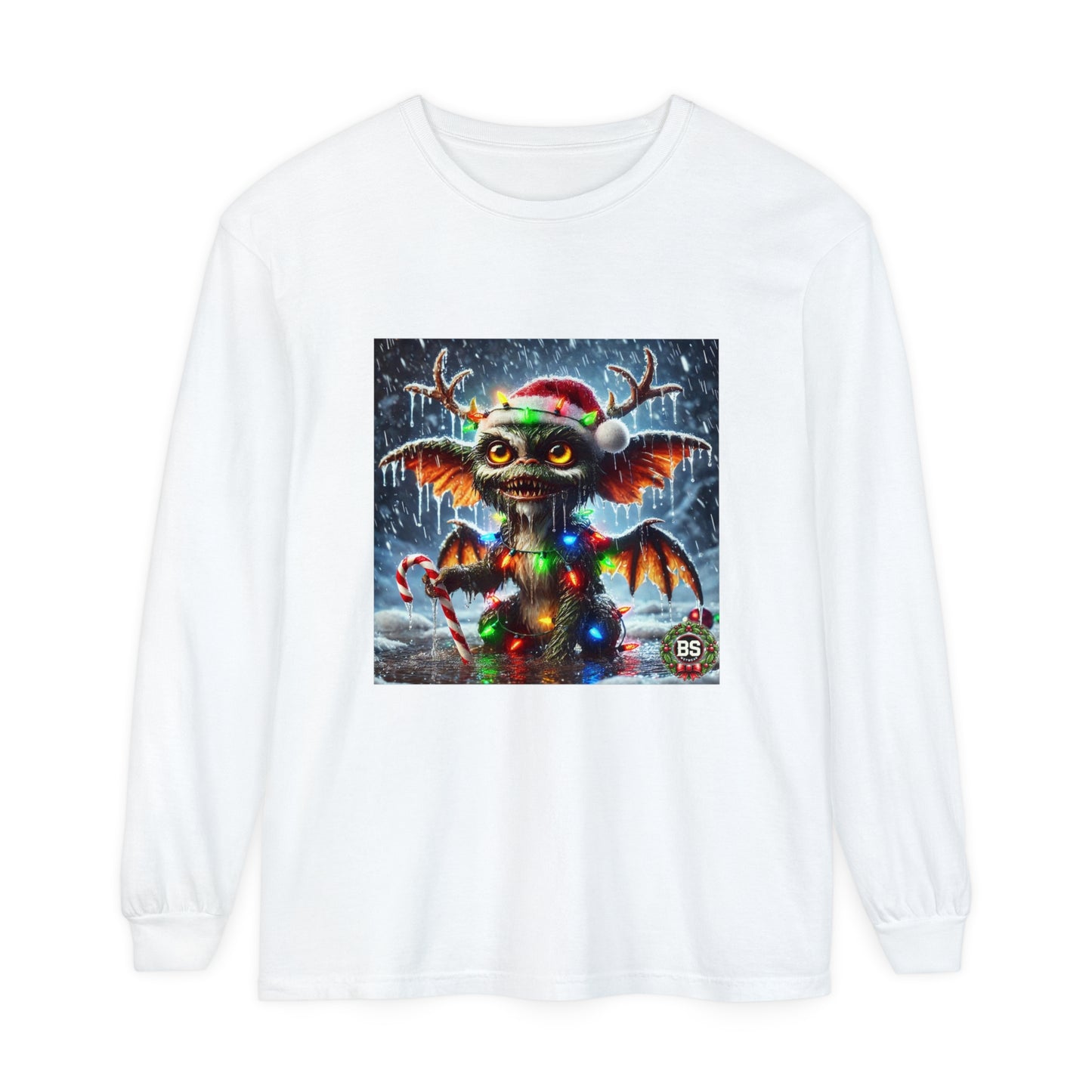 BS WETWEAR WET GREMLIN REINDEER  LONG SLEEVE TEE SHIRT