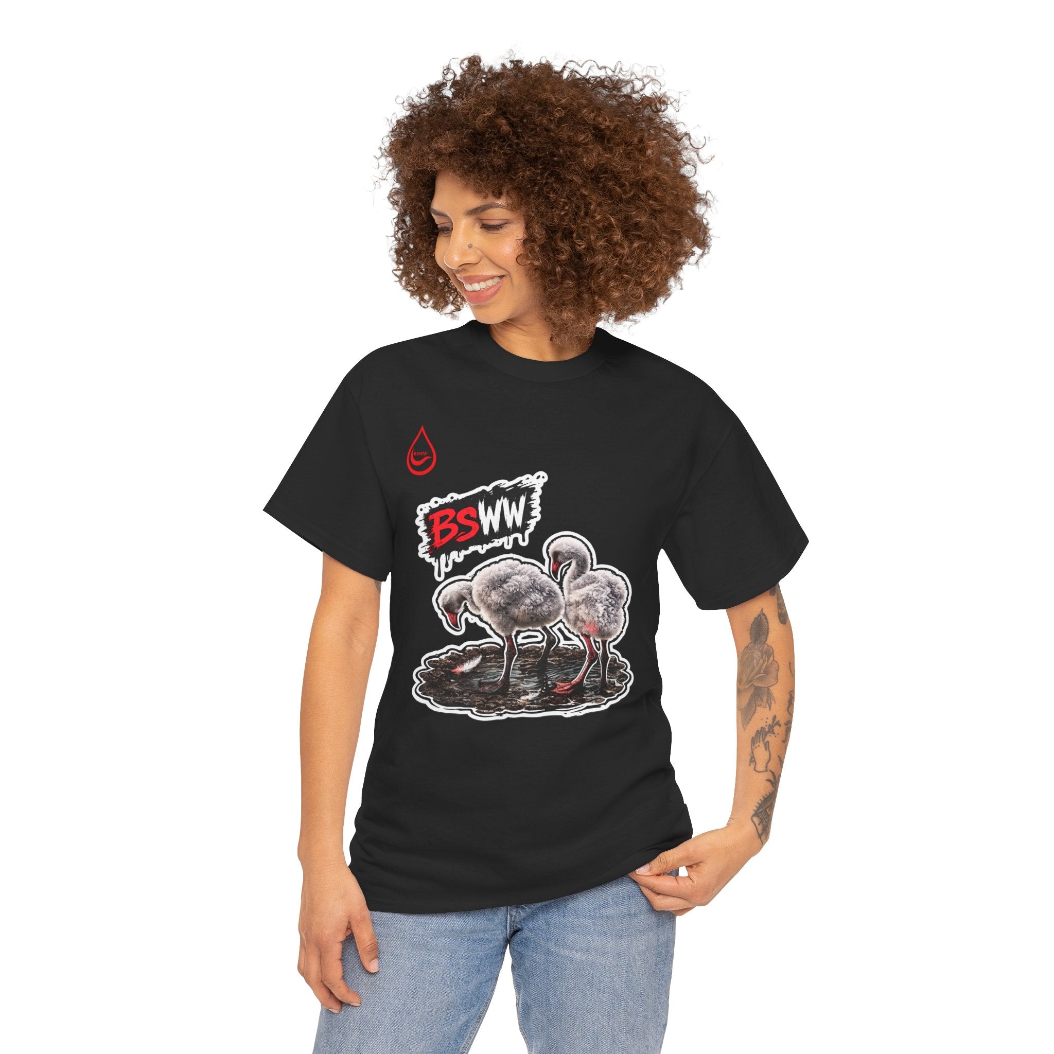 BS WETWEAR WET BEHIND THE FEATHERS   T-SHIRT
