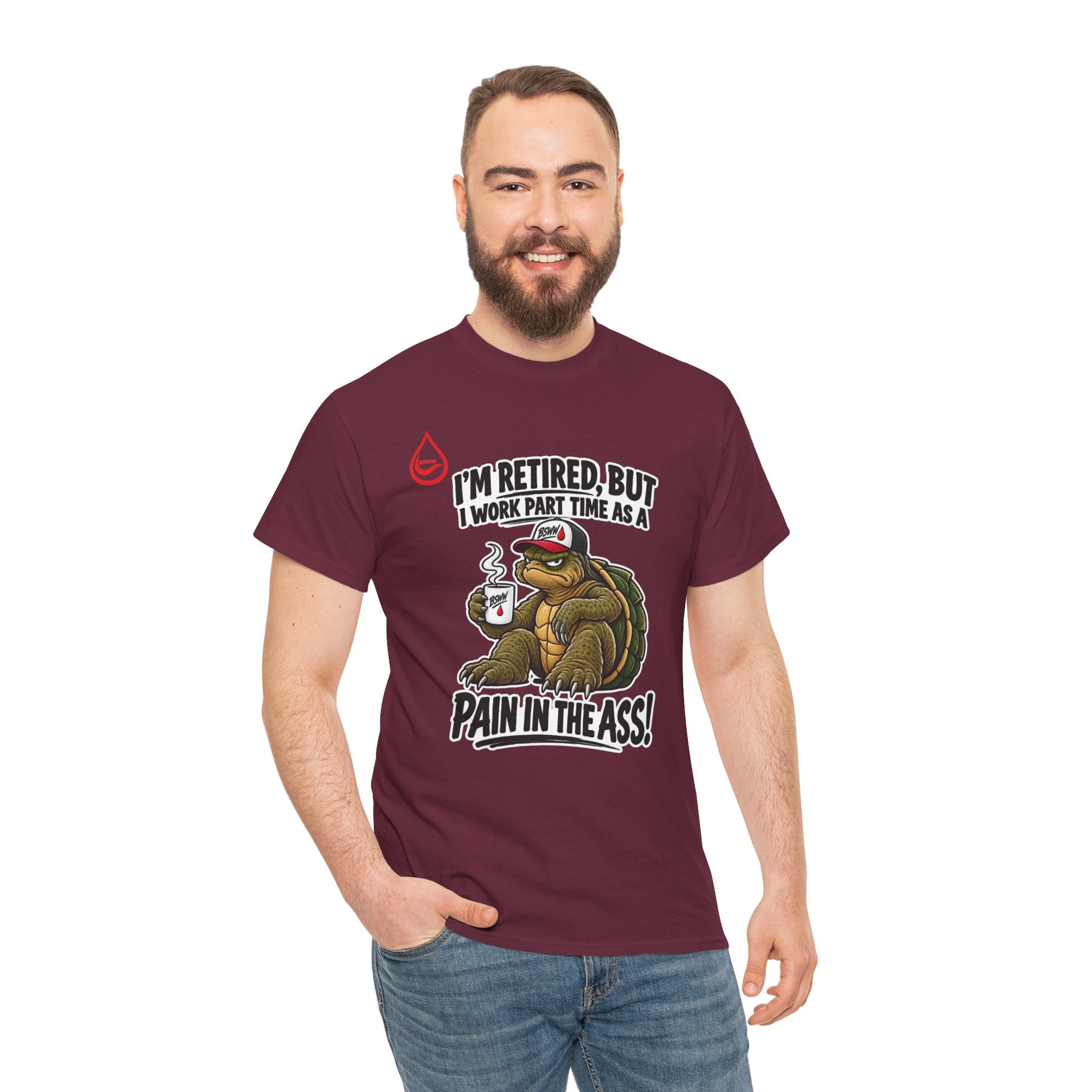 BS WETWEAR PROFESSIONAL RETIRED TROUBLEMAKER TURTLE T-SHIRT