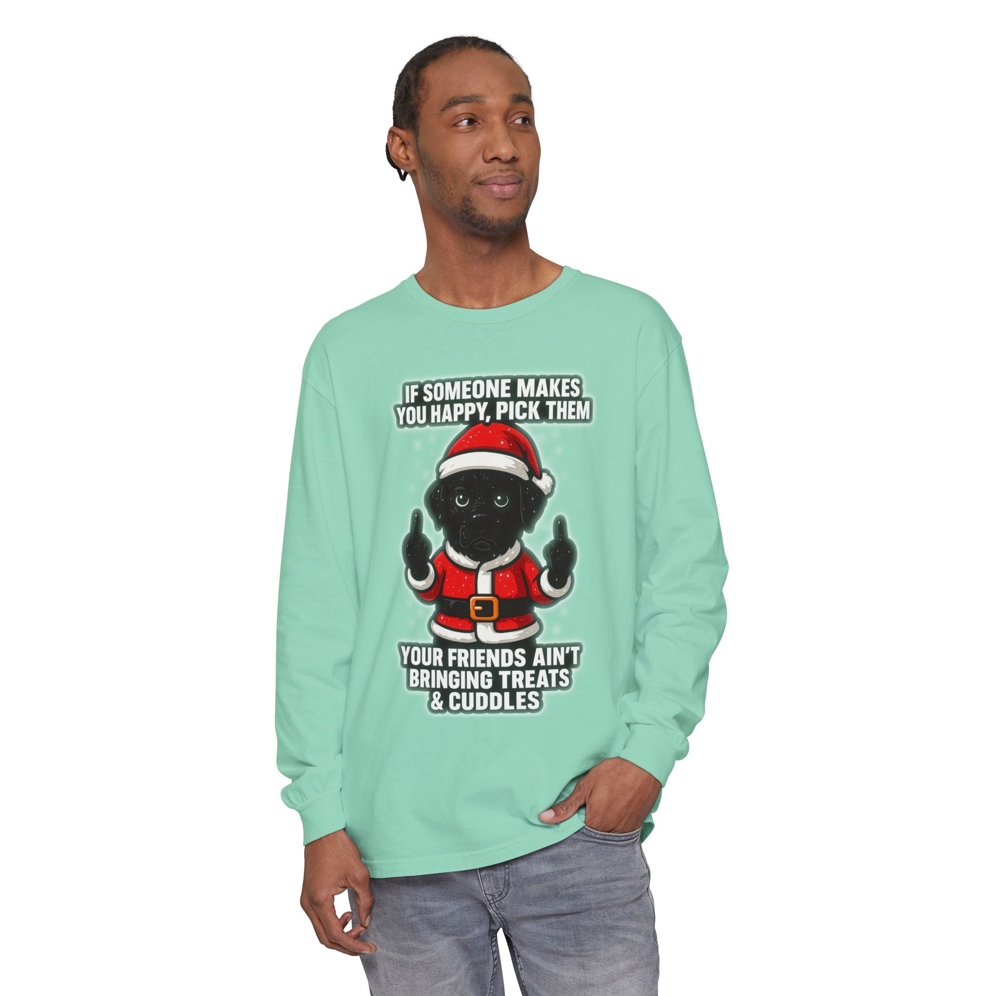 BS WETWEAR  SANTA PAWS: WET, WILD & NAUGHTY LONG SLEEVE T-SHIRT