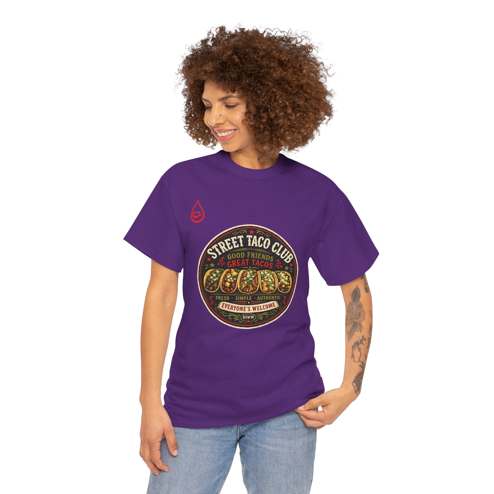 BS WETWEAR GOOD FRIENDS GREAT TACOS VINTAGE TACO CLUB T-SHIRT