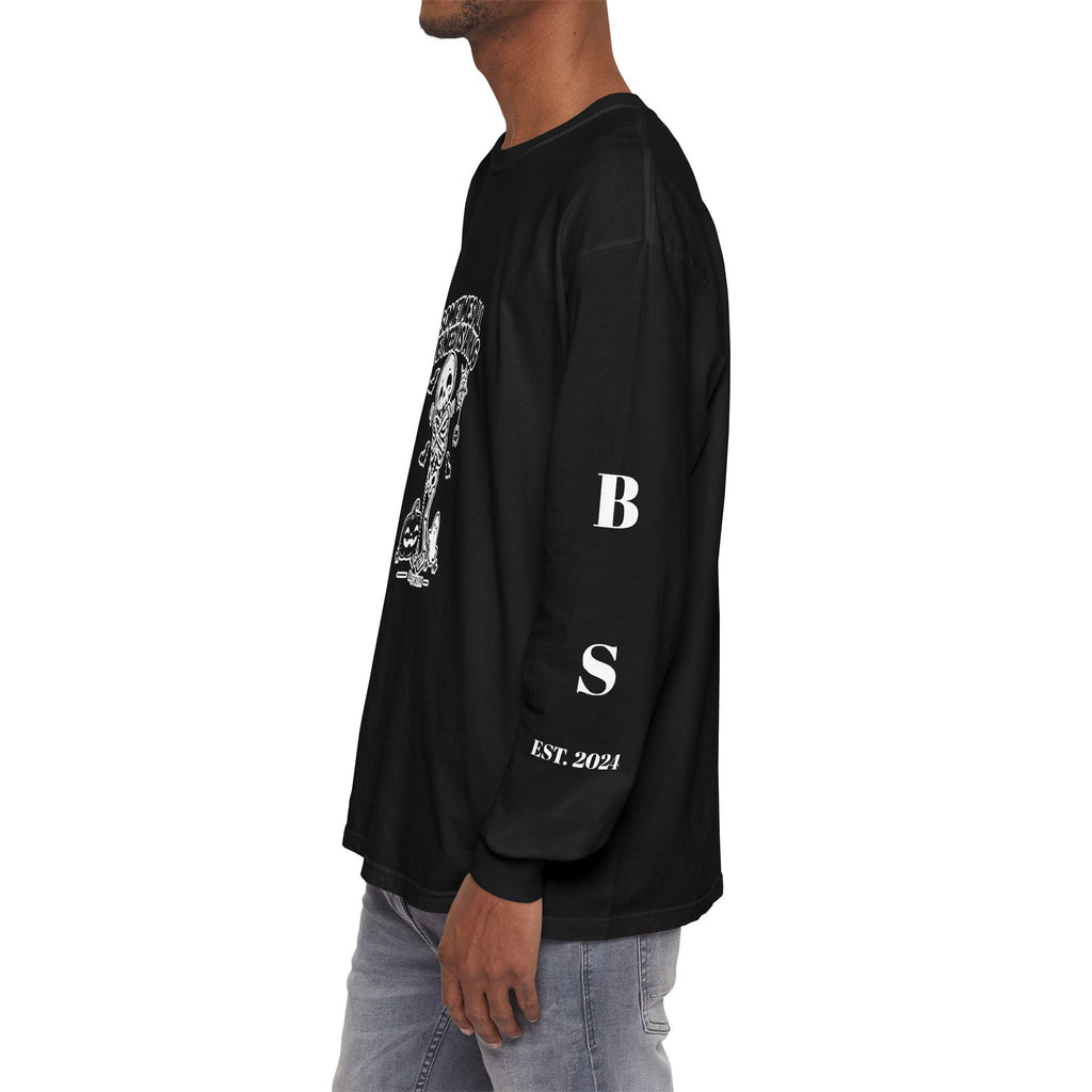 BS WETWEAR CUTE SKELETON SELF HUG HALLOWEEN LONG SLEEVE T-SHIRT