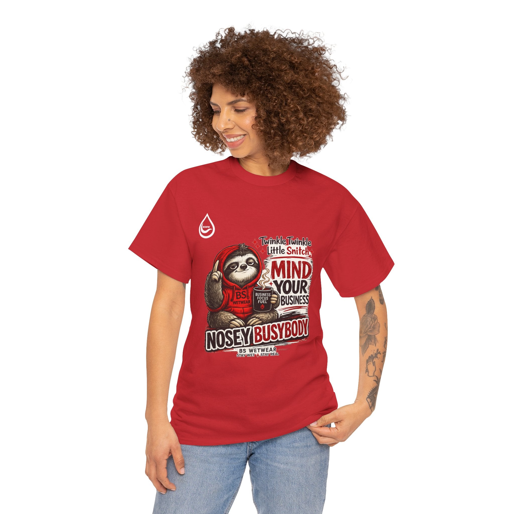BS WETWEAR COFFEE FIRST GOSSIP NEVER T-SHIRT (PG)