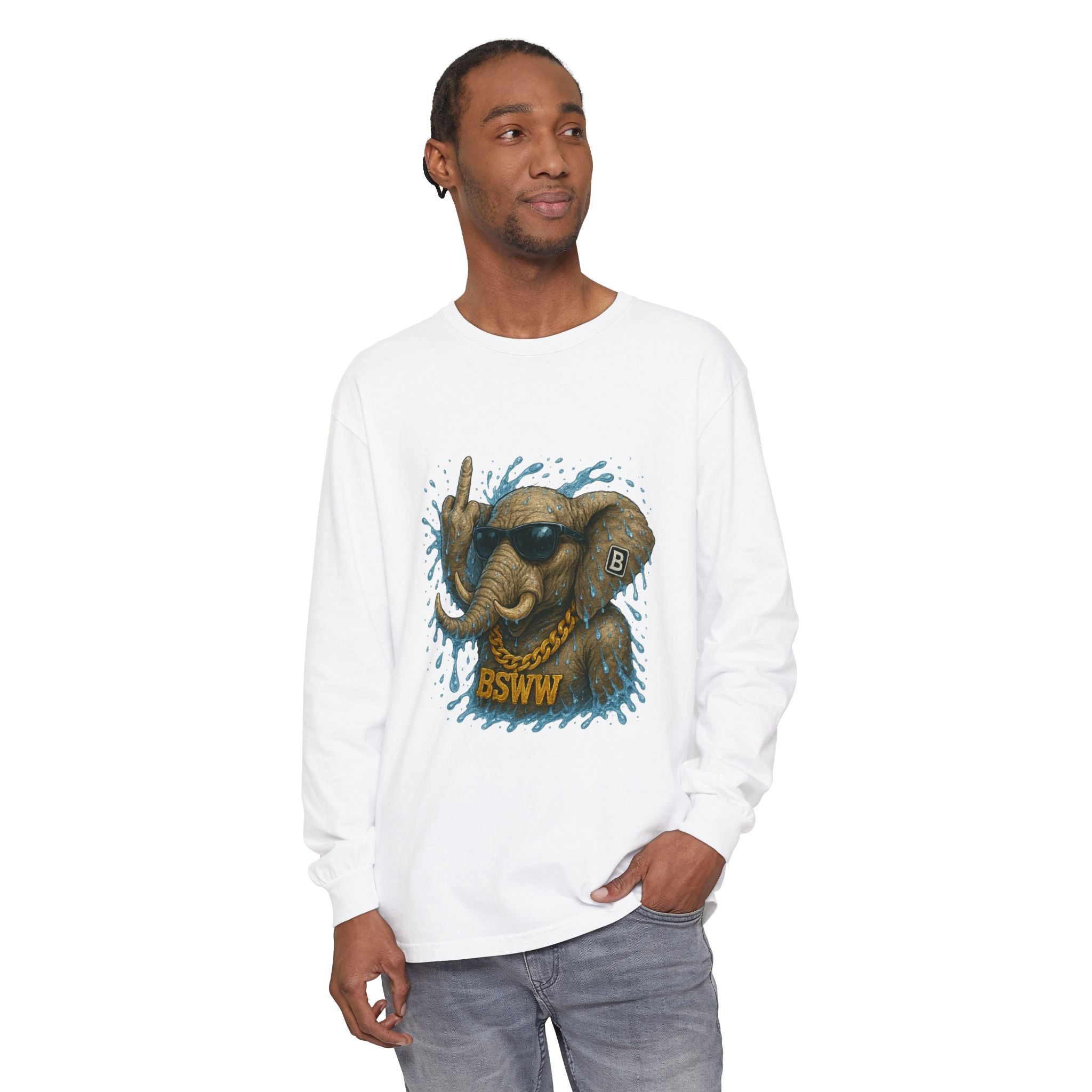 BS WETWEAR: CHAOS IN THE ELEPHANT ROOM LONG SLEEVE T-SHIRT