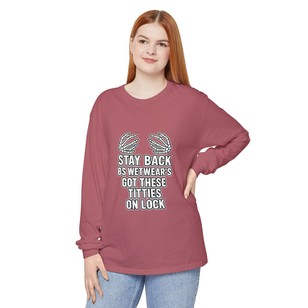 BS WETWEAR TITTIES ON LOCK LONG SLEEVE T-SHIRT