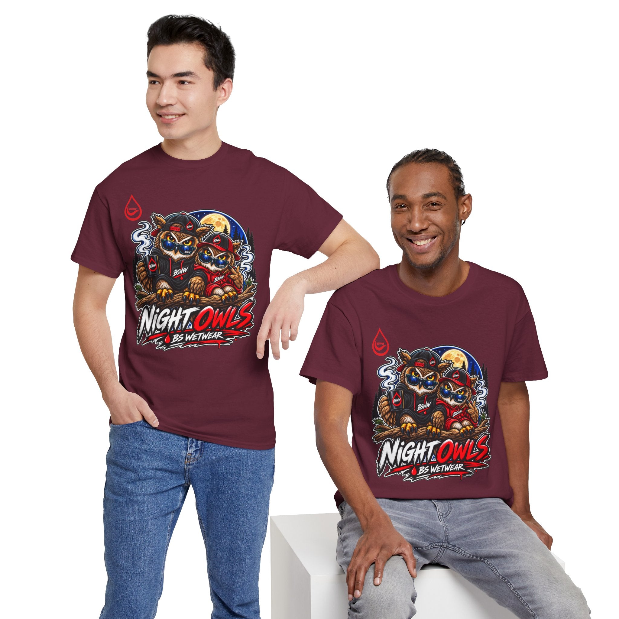 BS WETWEAR AFTER HOURS OWL CREW T-SHIRT