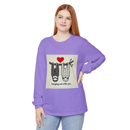 BS WETWEAR DUO SLOTH VDAY LONG SLEEVE T-SHIRT