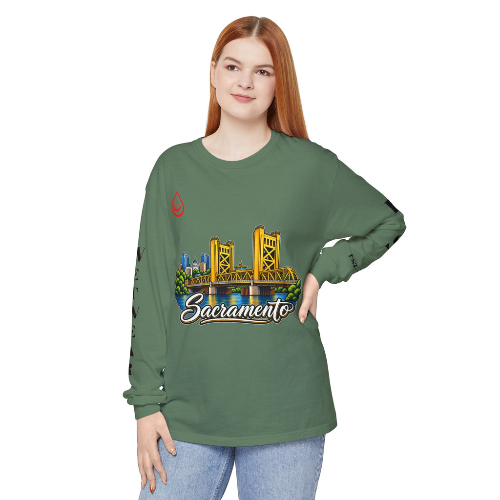 BS WETWEAR SACRAMENTO 916 CITY VIBES LONG SLEEVE T-SHIRT