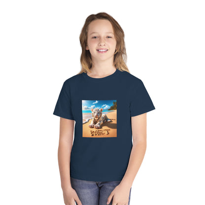 BS WETWEAR KIDS WET BABY WHITE TIGER T-SHIRT
