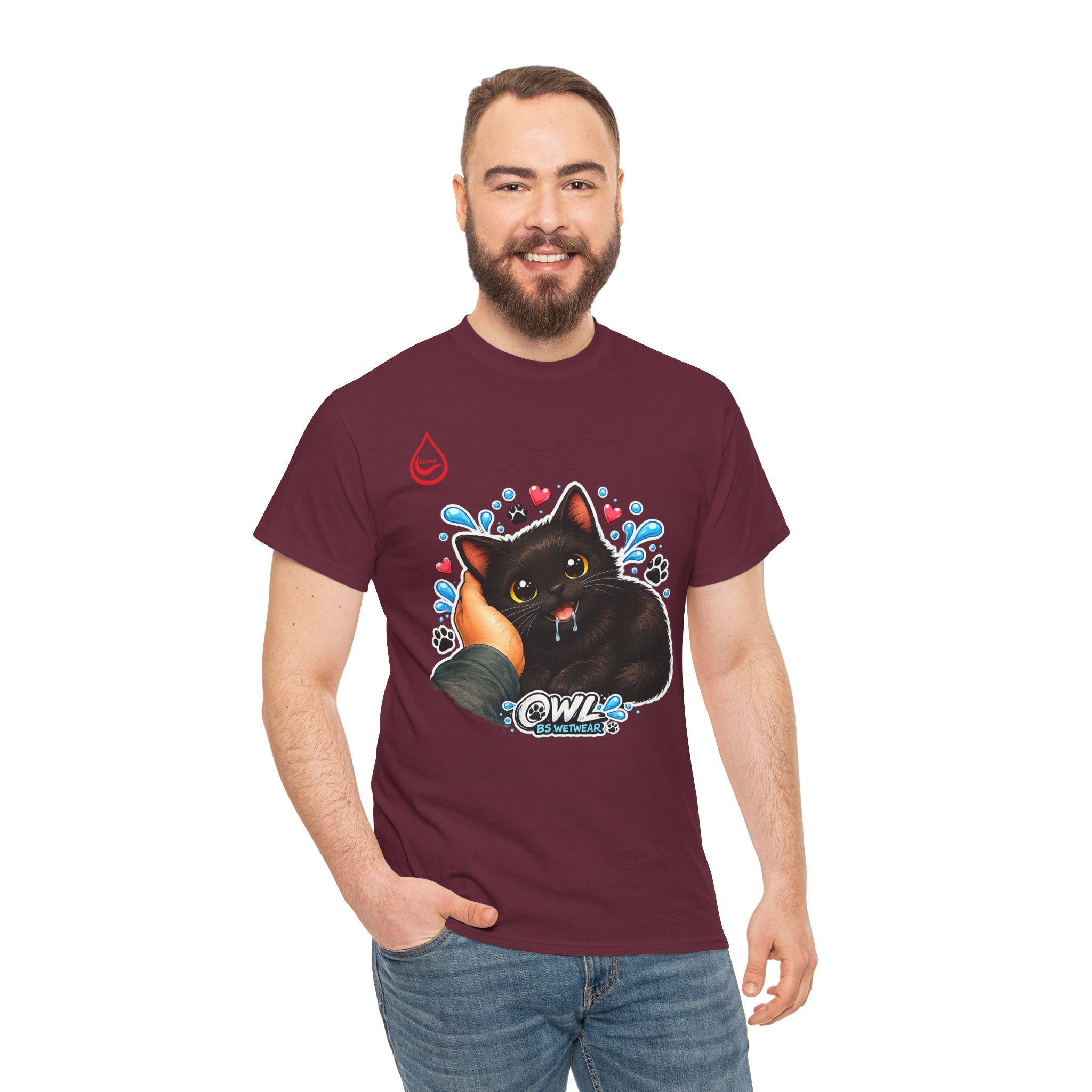 BS WETWEAR SMALL CAT BIG FEELINGS T-SHIRT