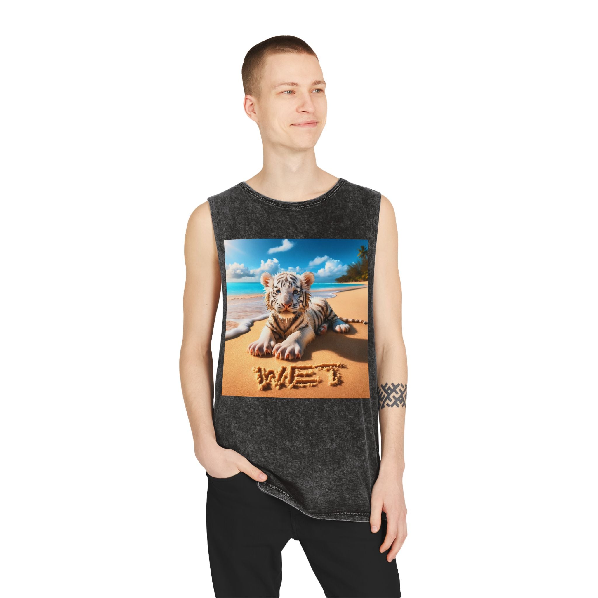 BS WETWEAR WET BABY WHITE TIGER TANK