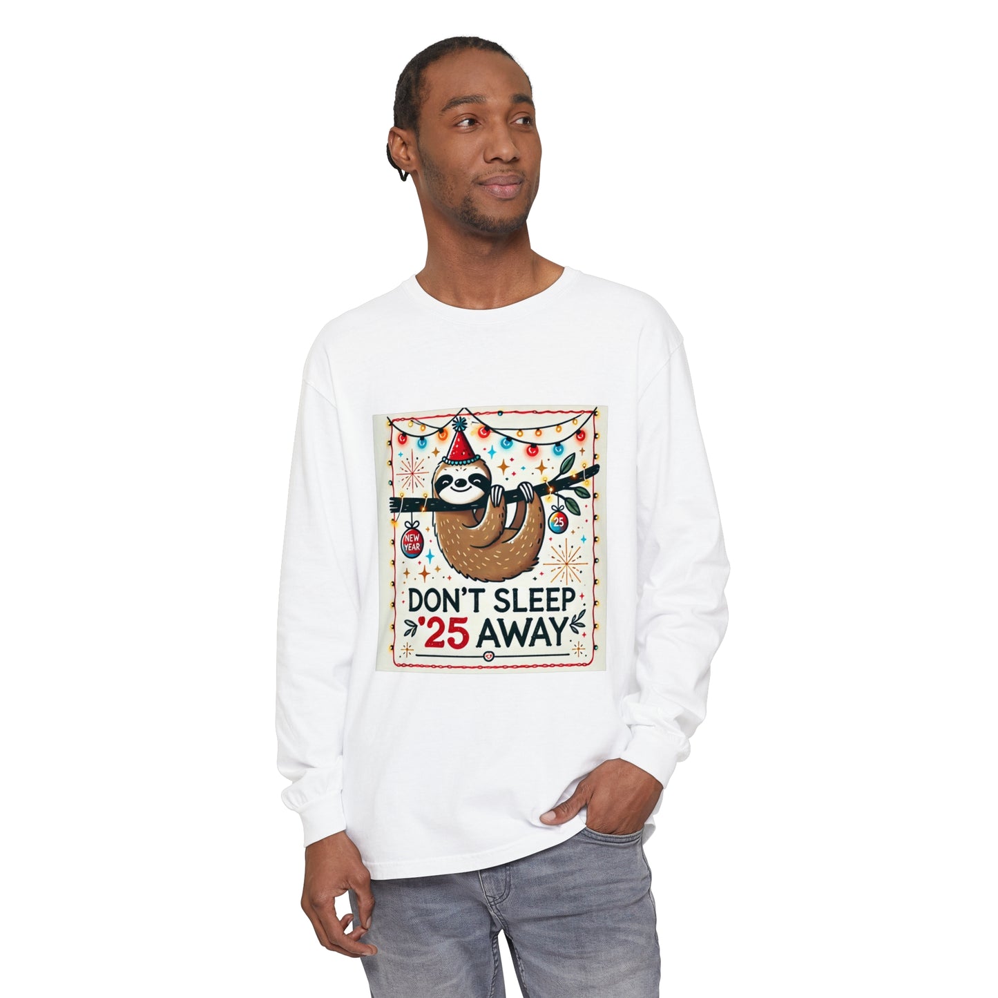 BS WETWEAR STAY AWAKE SLOTH  LONGSLEEVE T-SHIRT