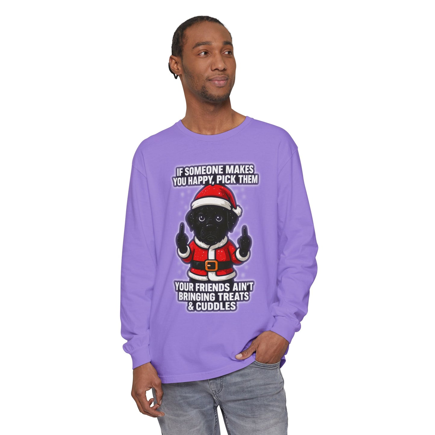 BS WETWEAR  SANTA PAWS: WET, WILD & NAUGHTY LONG SLEEVE T-SHIRT