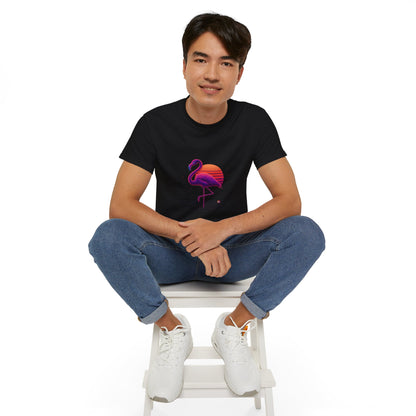 BS WETWEAR FLAMINGO'S NEON SUNSET STRUT T-SHIRT