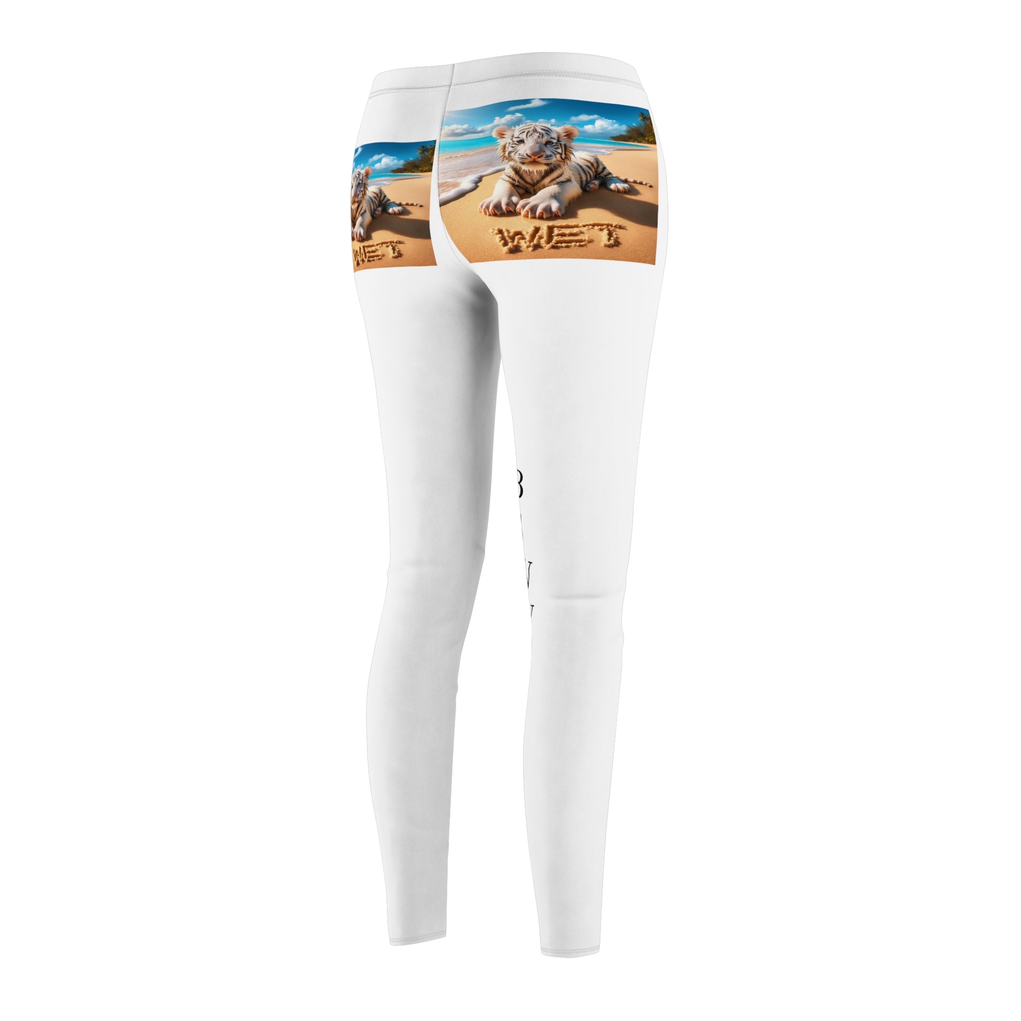 BS WETWEAR WET WHITE BABY TIGER LEGGINGS