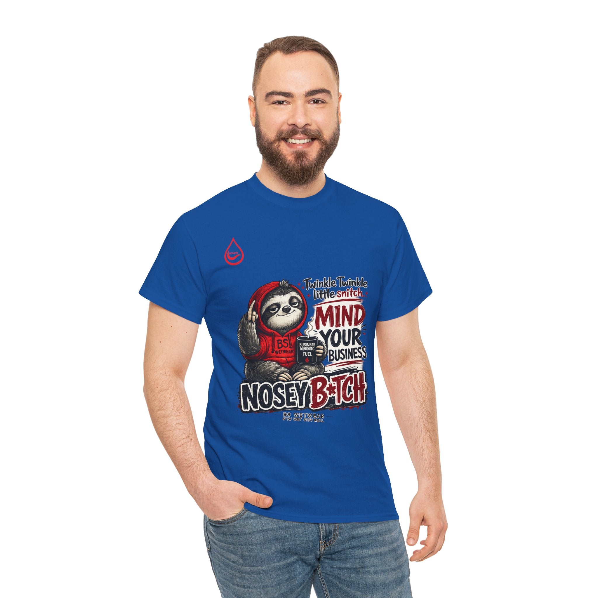 BS WETWEAR COFFEE FIRST GOSSIP NEVER T-SHIRT