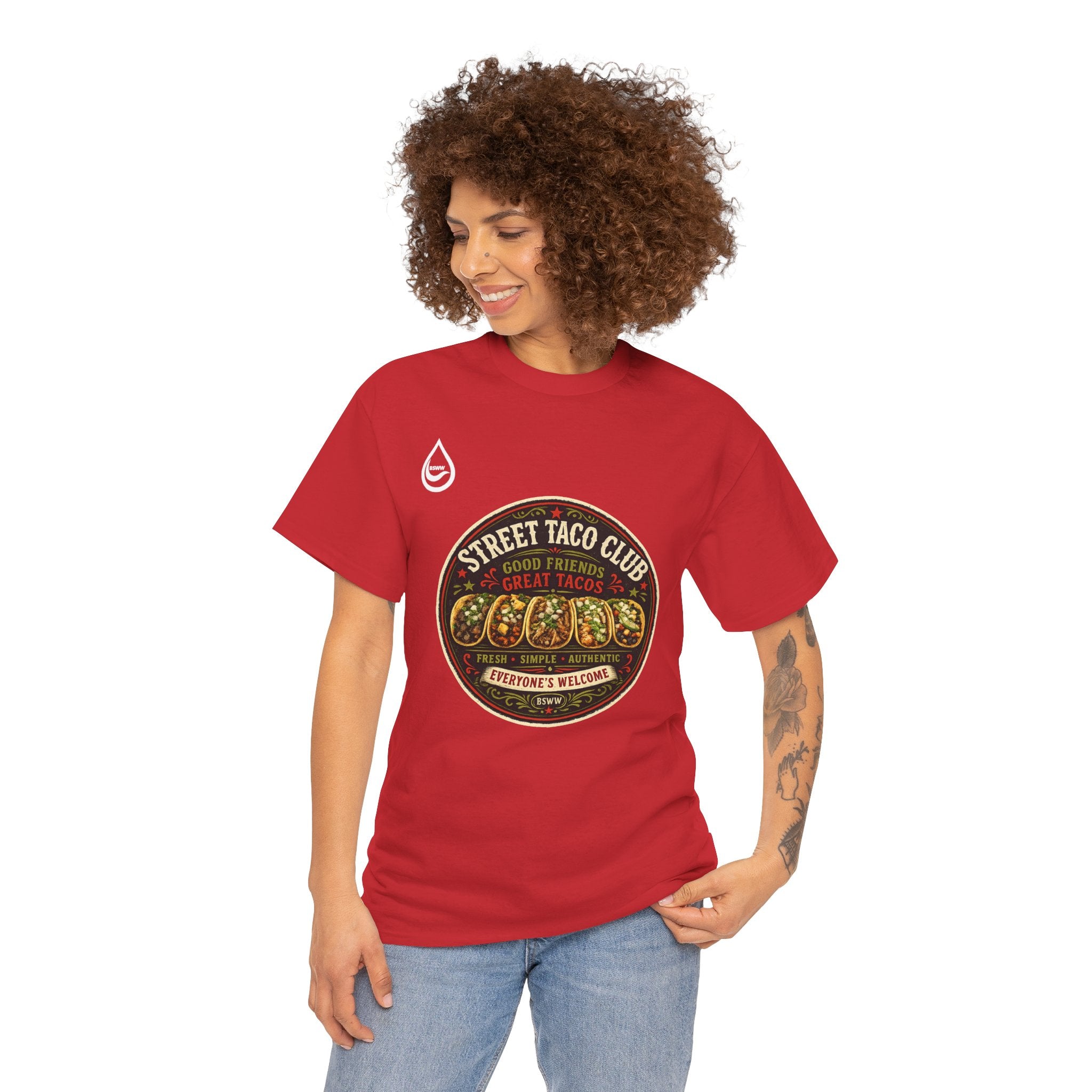 BS WETWEAR GOOD FRIENDS GREAT TACOS VINTAGE TACO CLUB T-SHIRT
