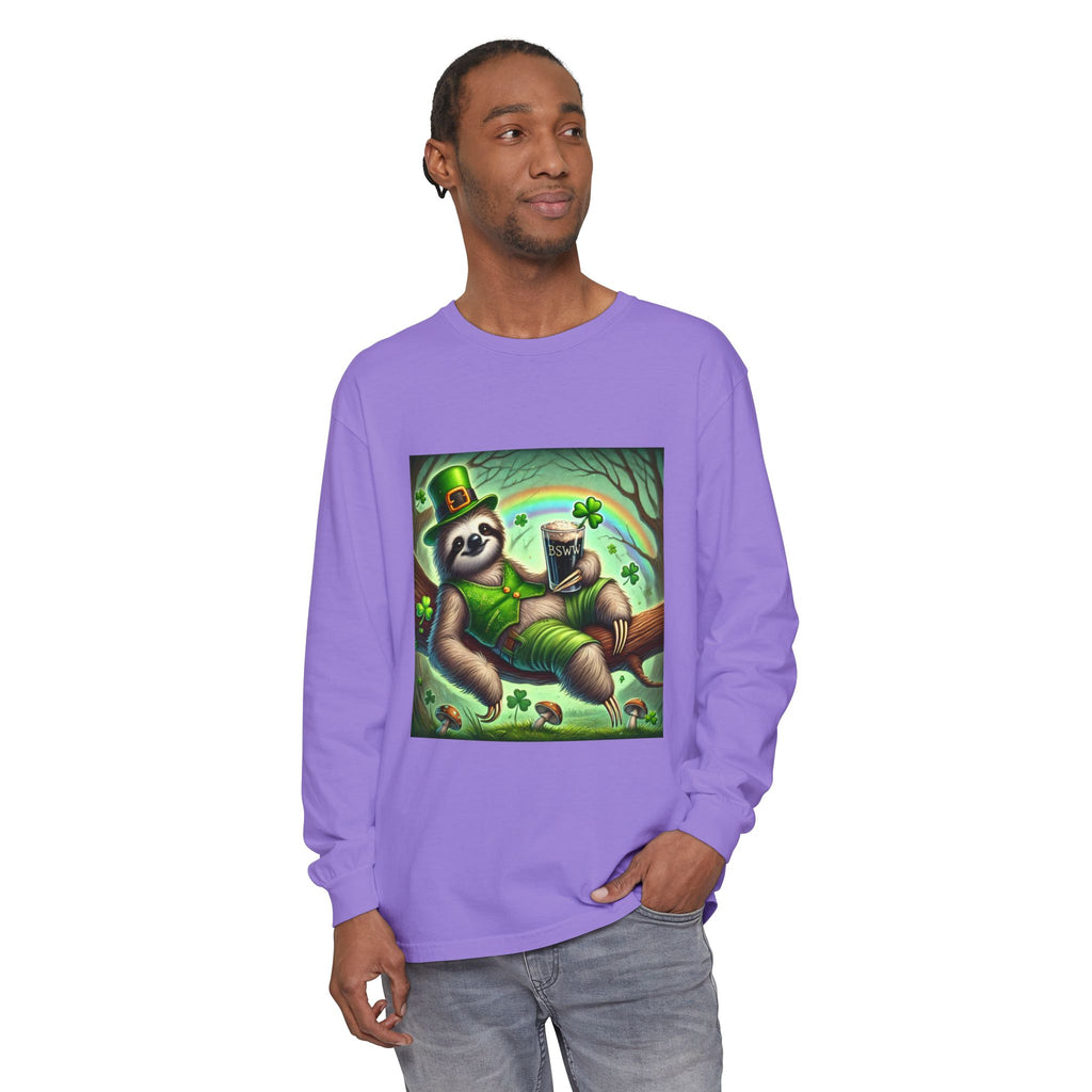 BS WETWEAR ST. PATRICK’S DAY SLOTH LONG SLEEVE T-SHIRT