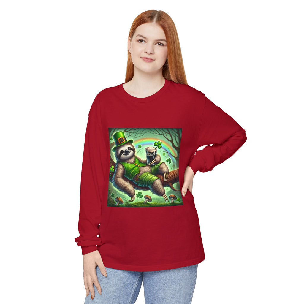 BS WETWEAR ST. PATRICK’S DAY SLOTH LONG SLEEVE T-SHIRT