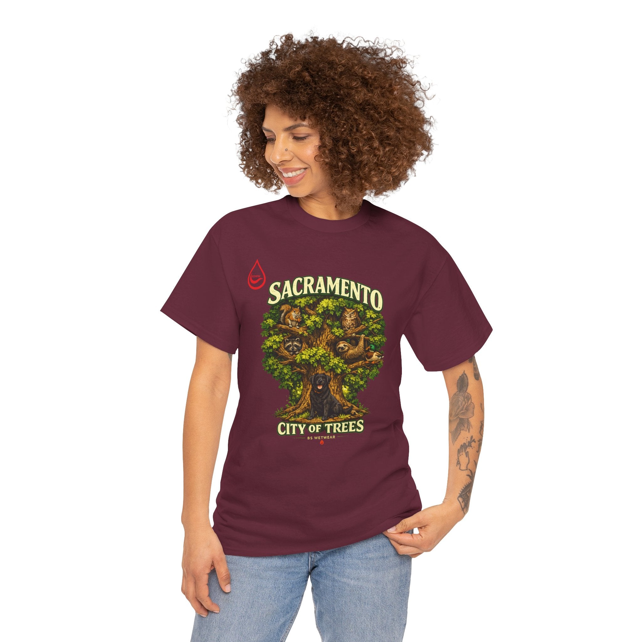 BS WETWEAR ROOTED IN SACRAMENTO T-SHIRT