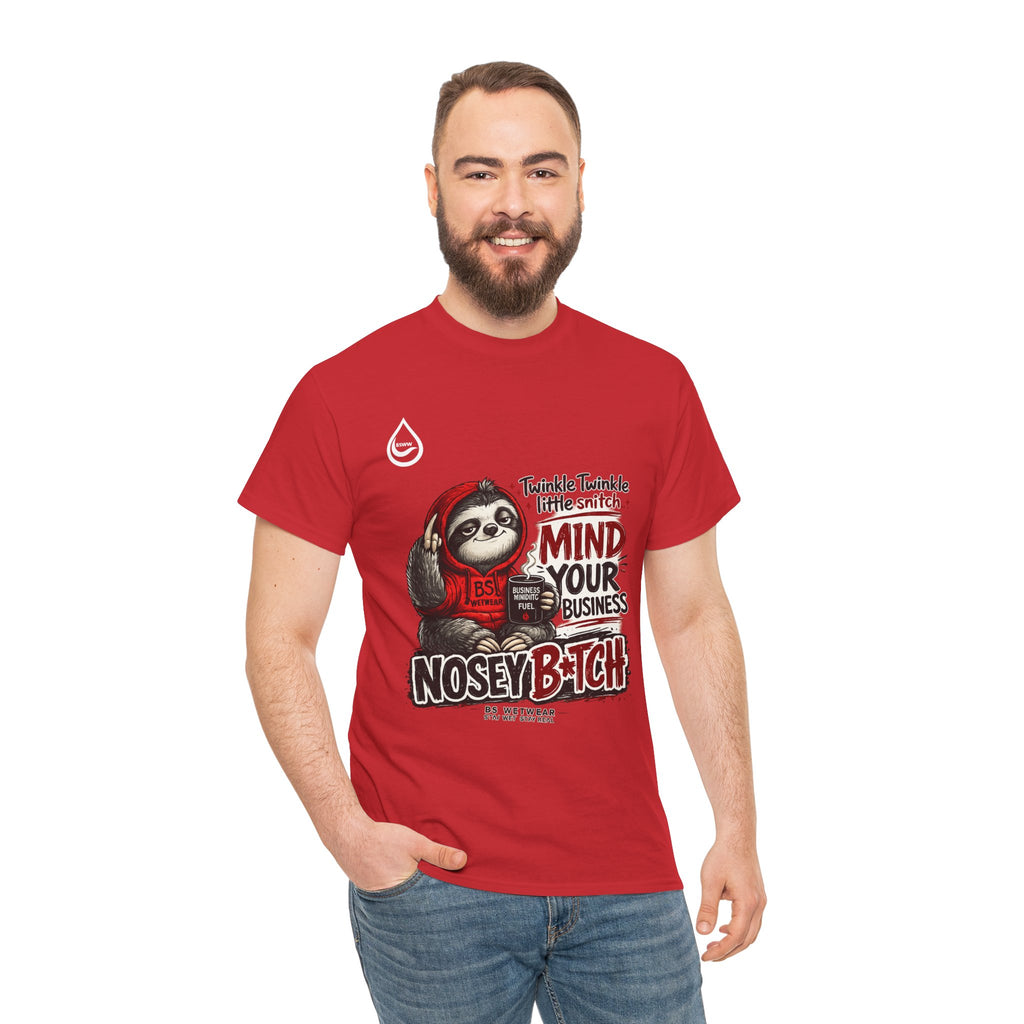 BS WETWEAR COFFEE FIRST GOSSIP NEVER T-SHIRT