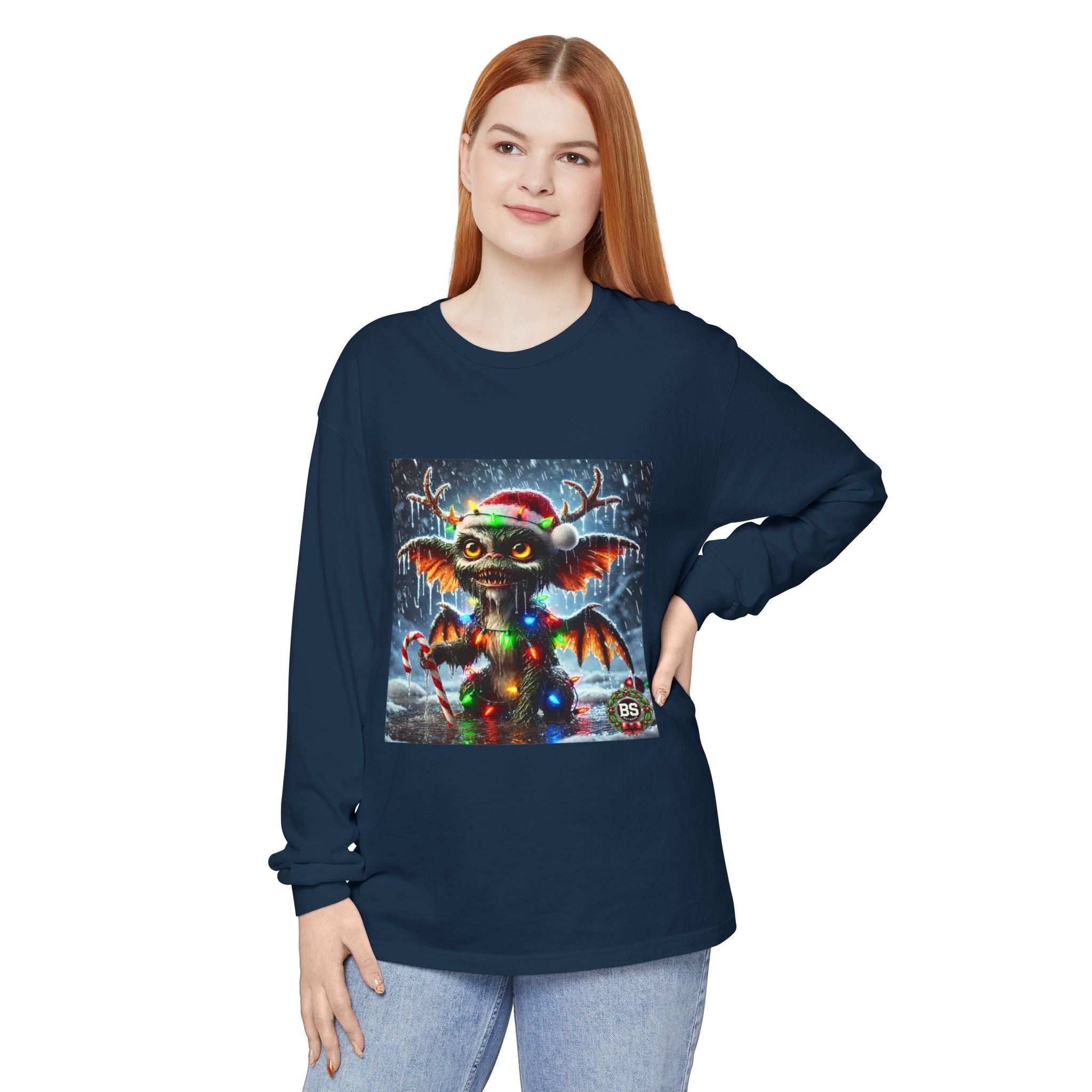 BS WETWEAR WET GREMLIN REINDEER  LONG SLEEVE T-SHIRT