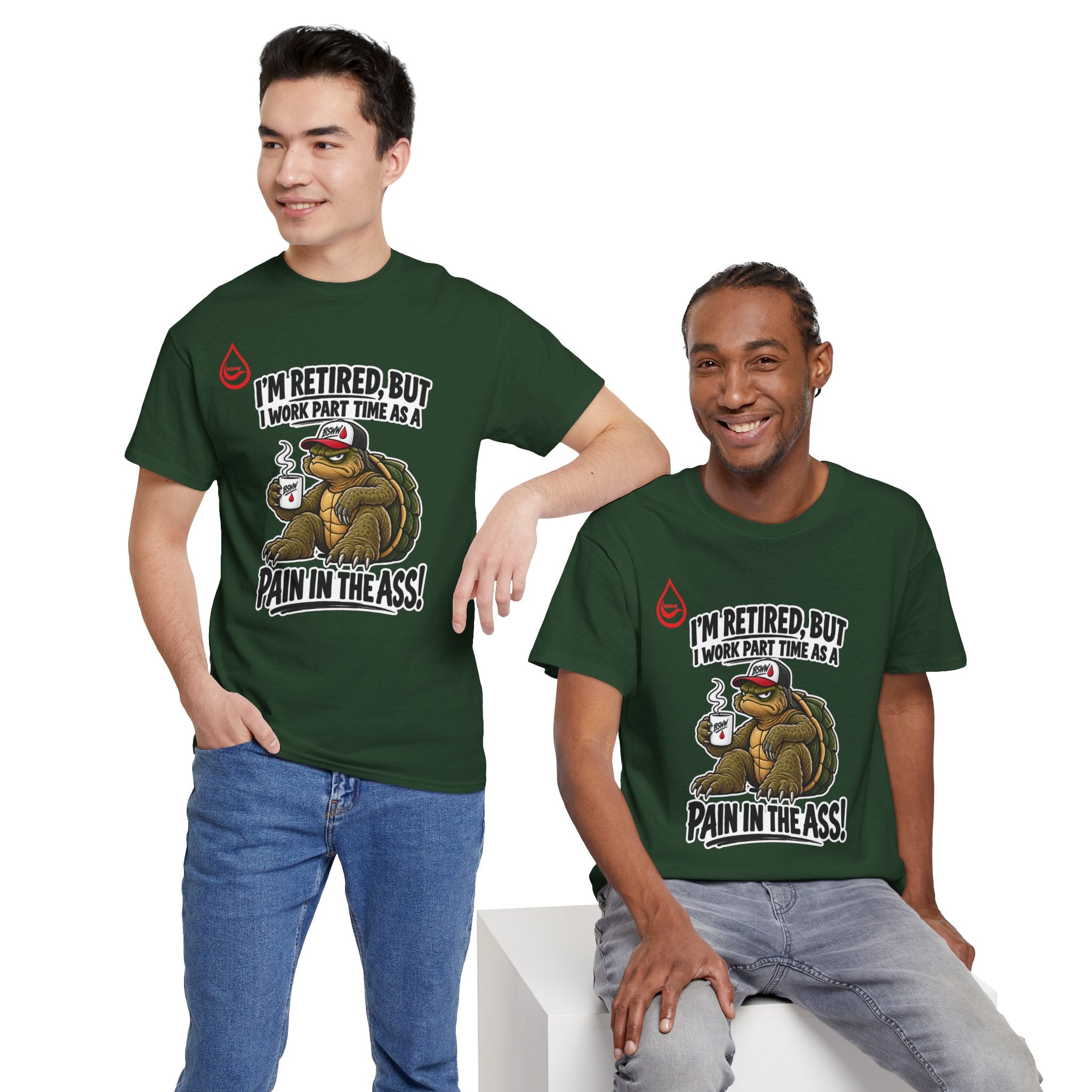 BS WETWEAR PROFESSIONAL RETIRED TROUBLEMAKER TURTLE T-SHIRT