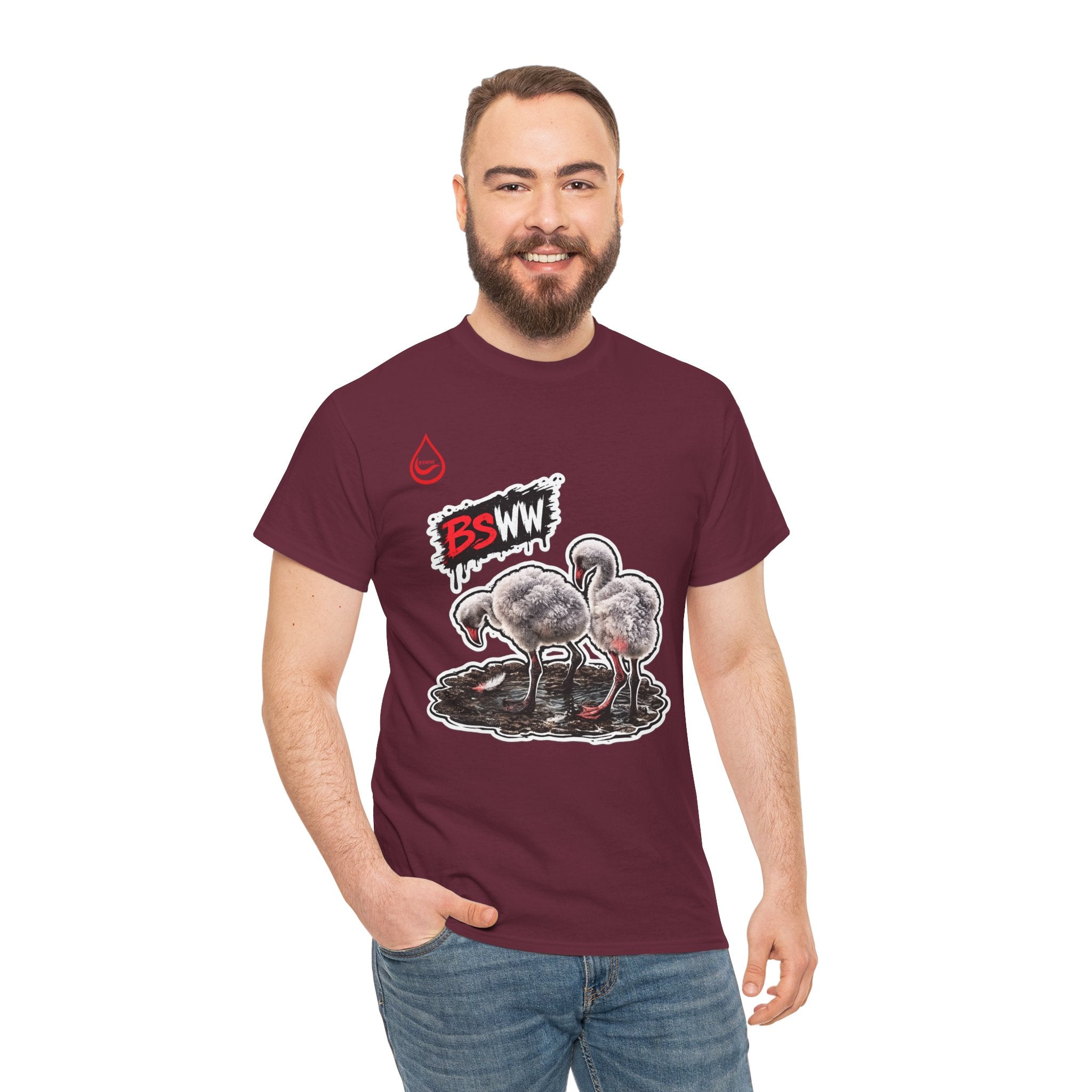 BS WETWEAR WET BEHIND THE FEATHERS   T-SHIRT