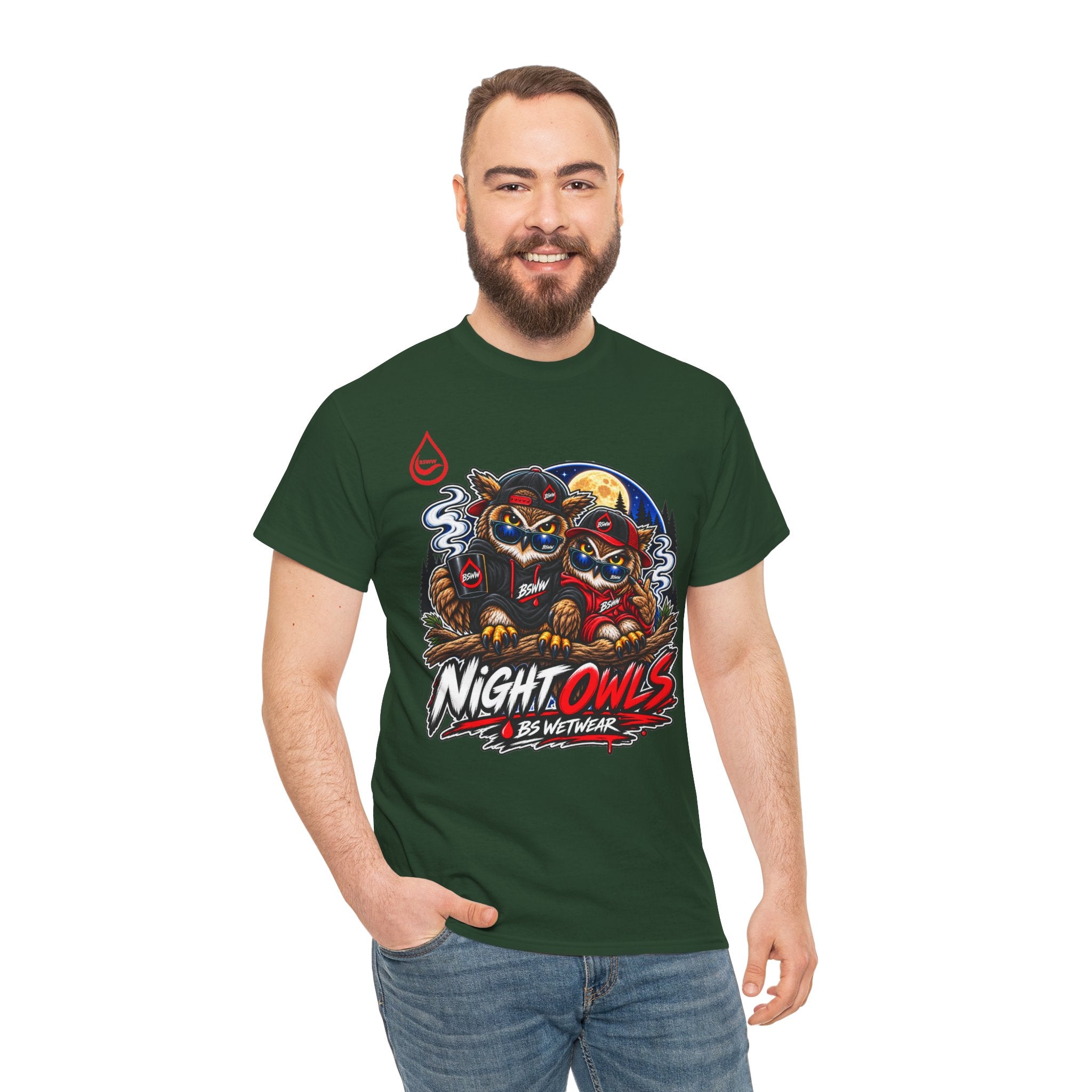 BS WETWEAR AFTER HOURS OWL CREW T-SHIRT