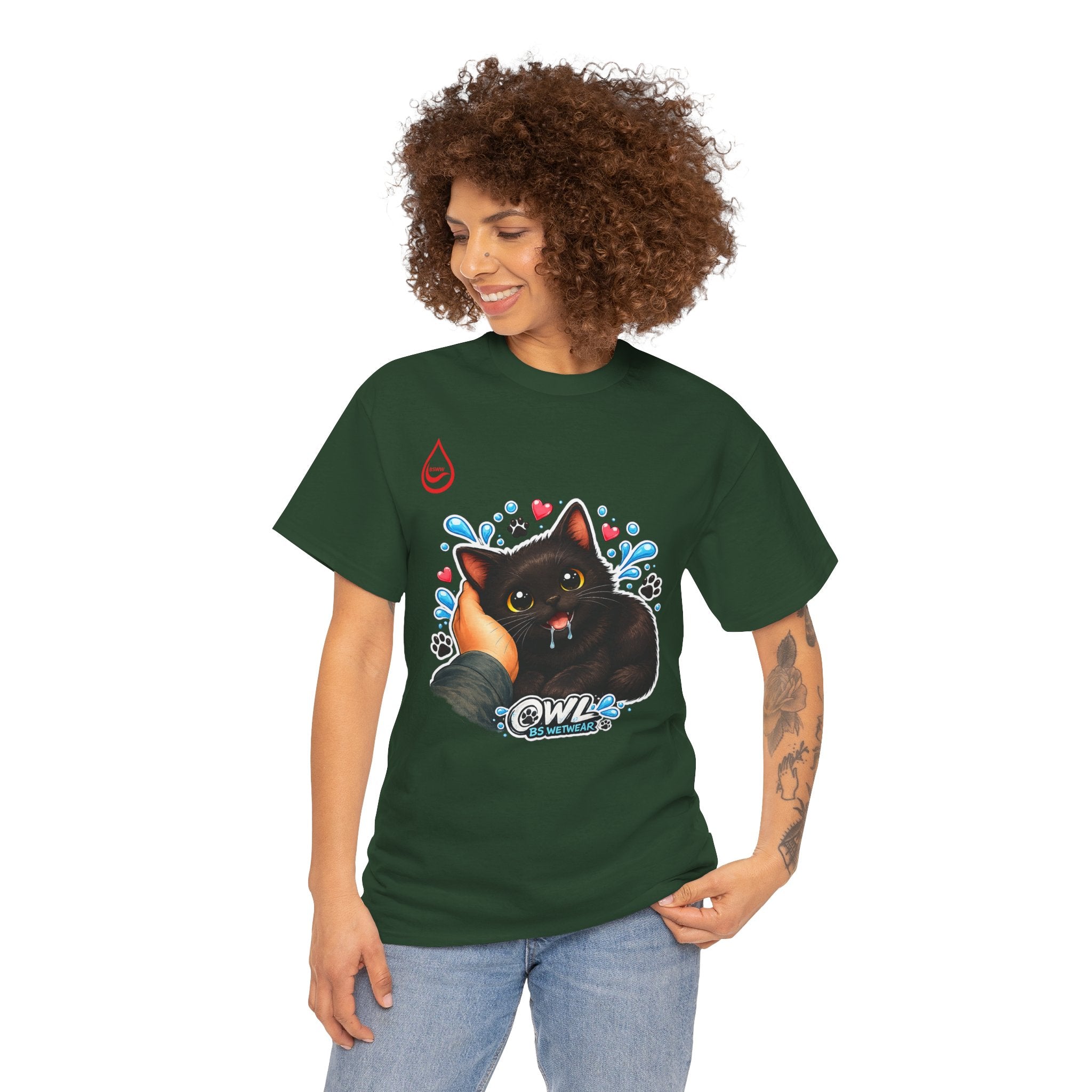 BS WETWEAR SMALL CAT BIG FEELINGS T-SHIRT