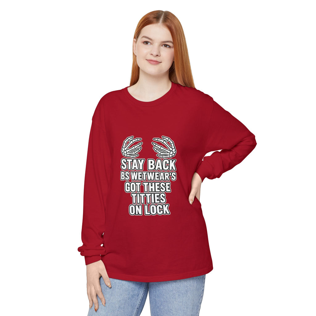 BS WETWEAR TITTIES ON LOCK LONG SLEEVE T-SHIRT