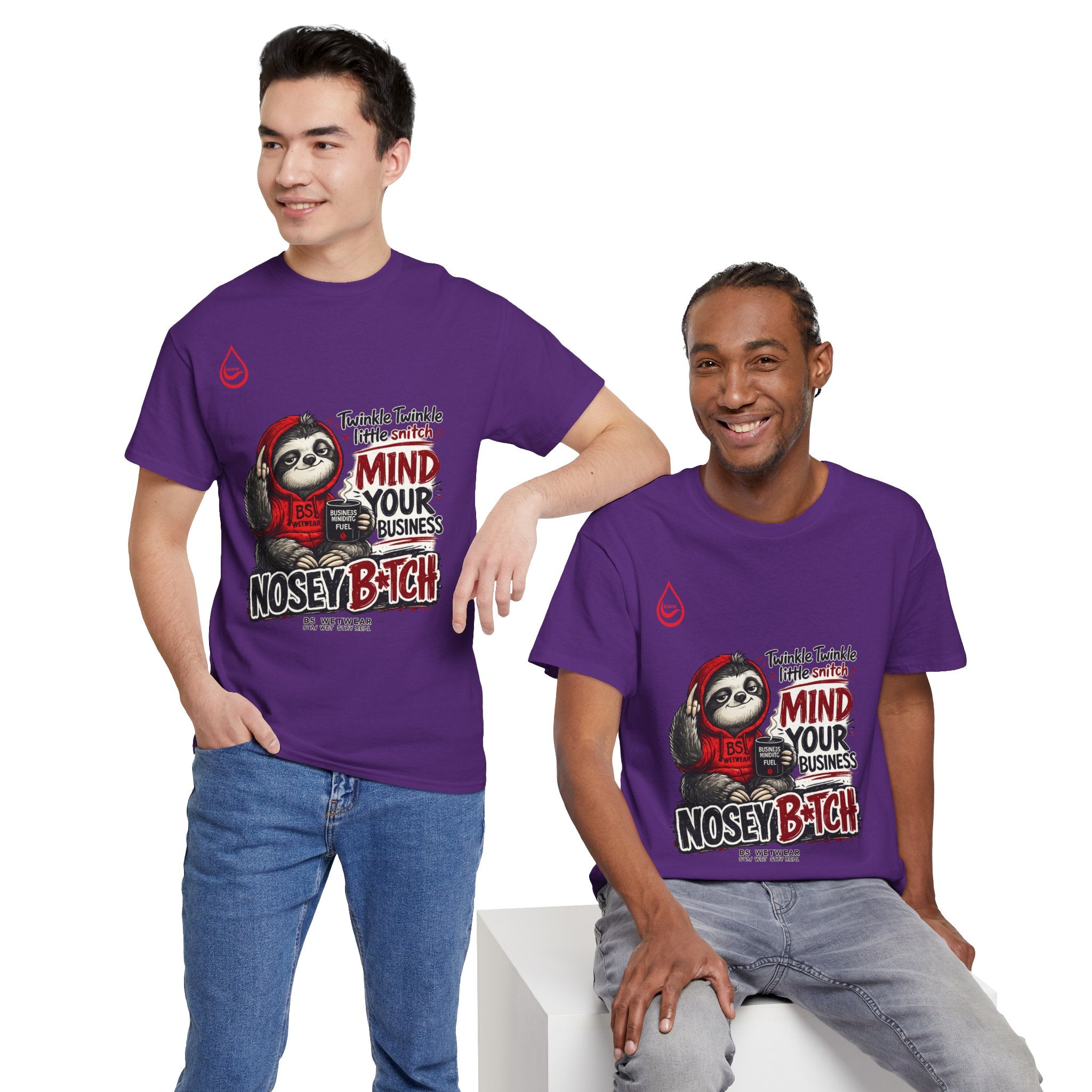 BS WETWEAR COFFEE FIRST GOSSIP NEVER T-SHIRT