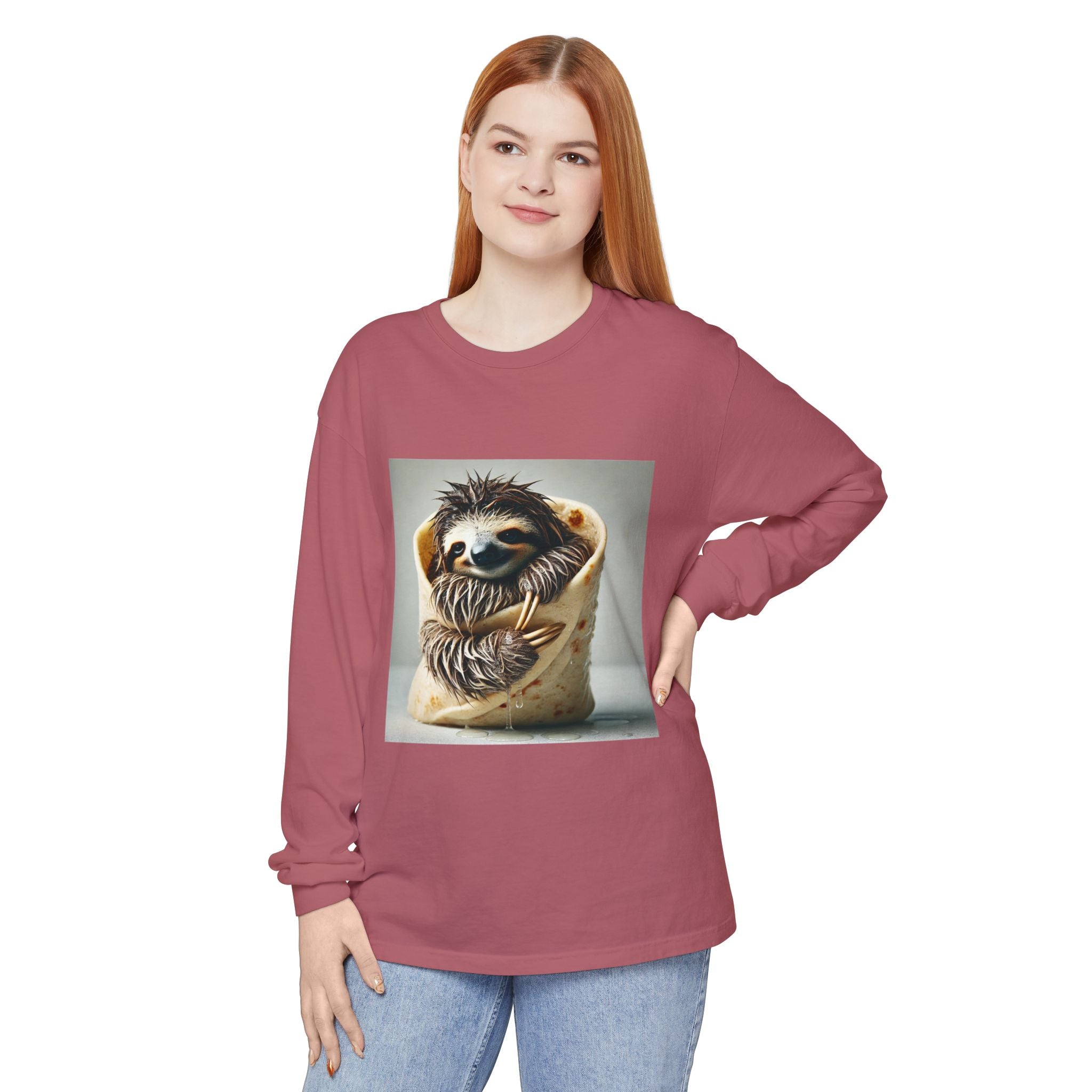 BS WETWEAR SLOTH BURRITO LONGSLEEVE T-SHIRT