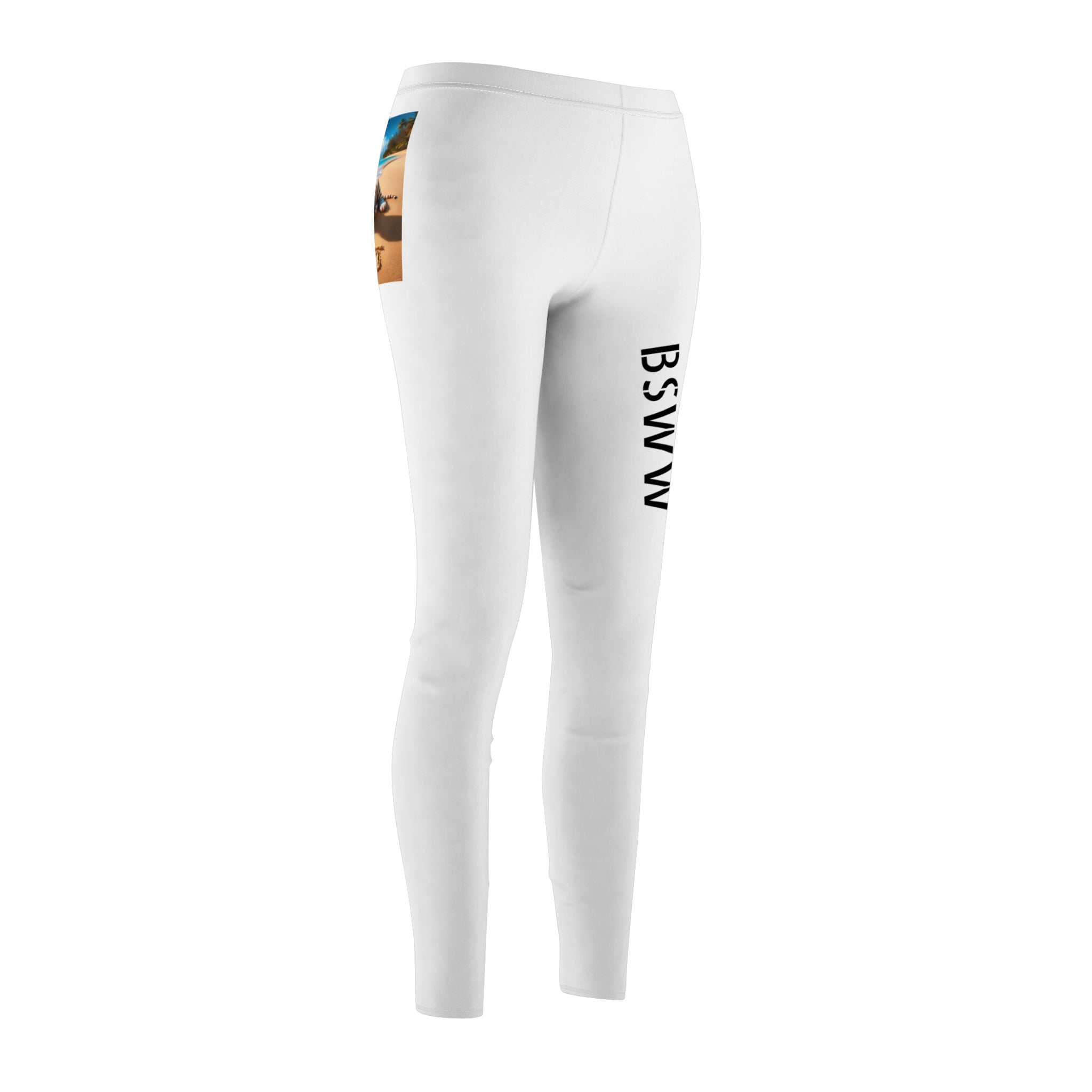 BS WETWEAR WET WHITE BABY TIGER LEGGINGS