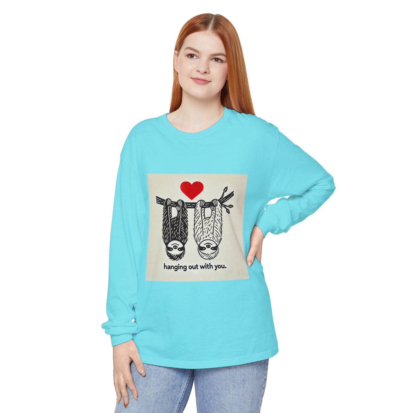 BS WETWEAR DUO SLOTH VDAY LONG SLEEVE T-SHIRT