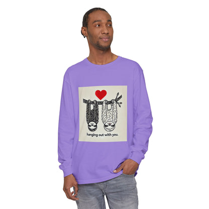 BS WETWEAR DUO SLOTH VDAY LONG SLEEVE T-SHIRT