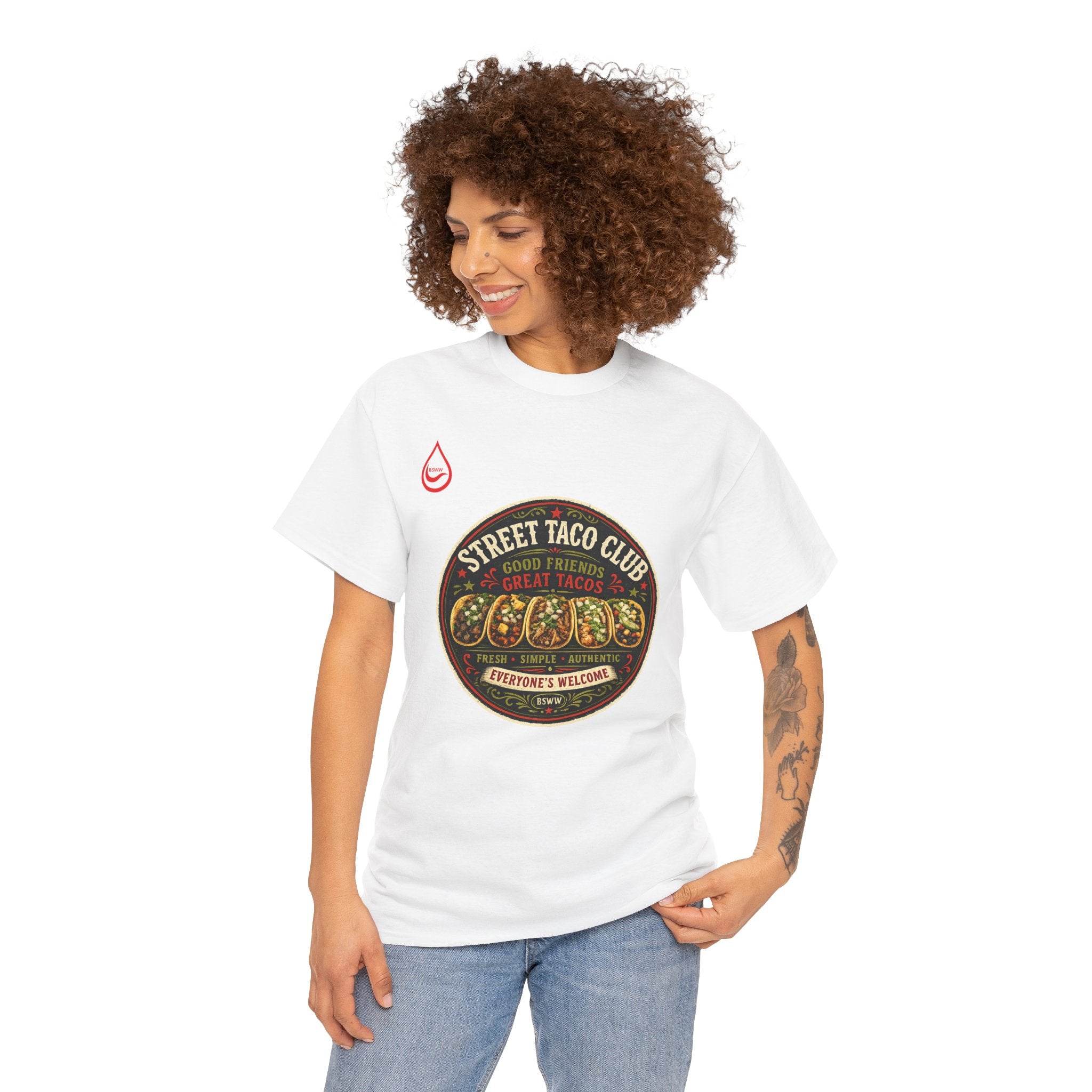 BS WETWEAR GOOD FRIENDS GREAT TACOS VINTAGE TACO CLUB T-SHIRT