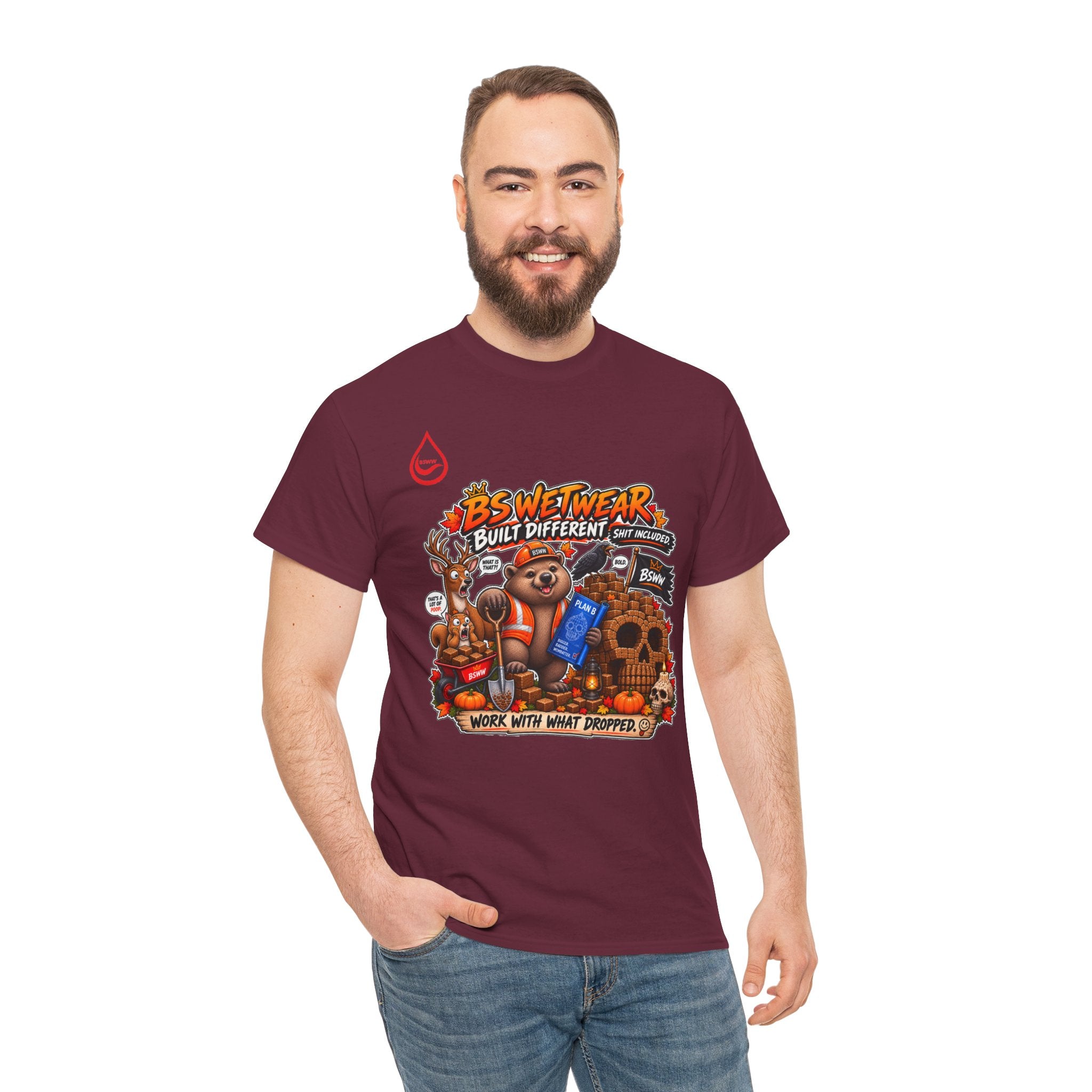 BS WETWEAR POOP SKULL T-SHIRT