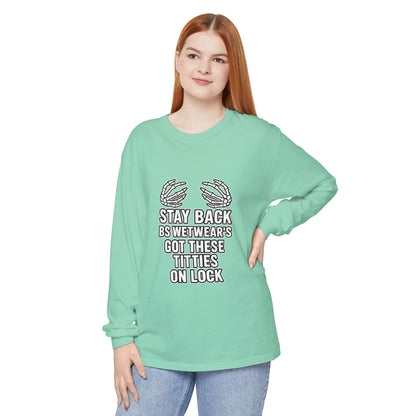 BS WETWEAR TITTIES ON LOCK LONG SLEEVE T-SHIRT