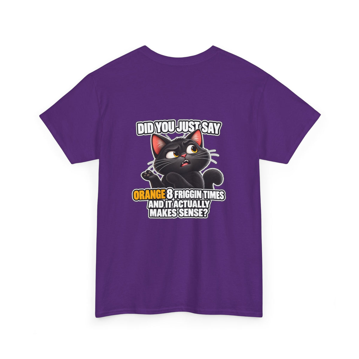 BS WETWEAR ORANGES EXPLAIN YOURSELVES CAT T-SHIRT