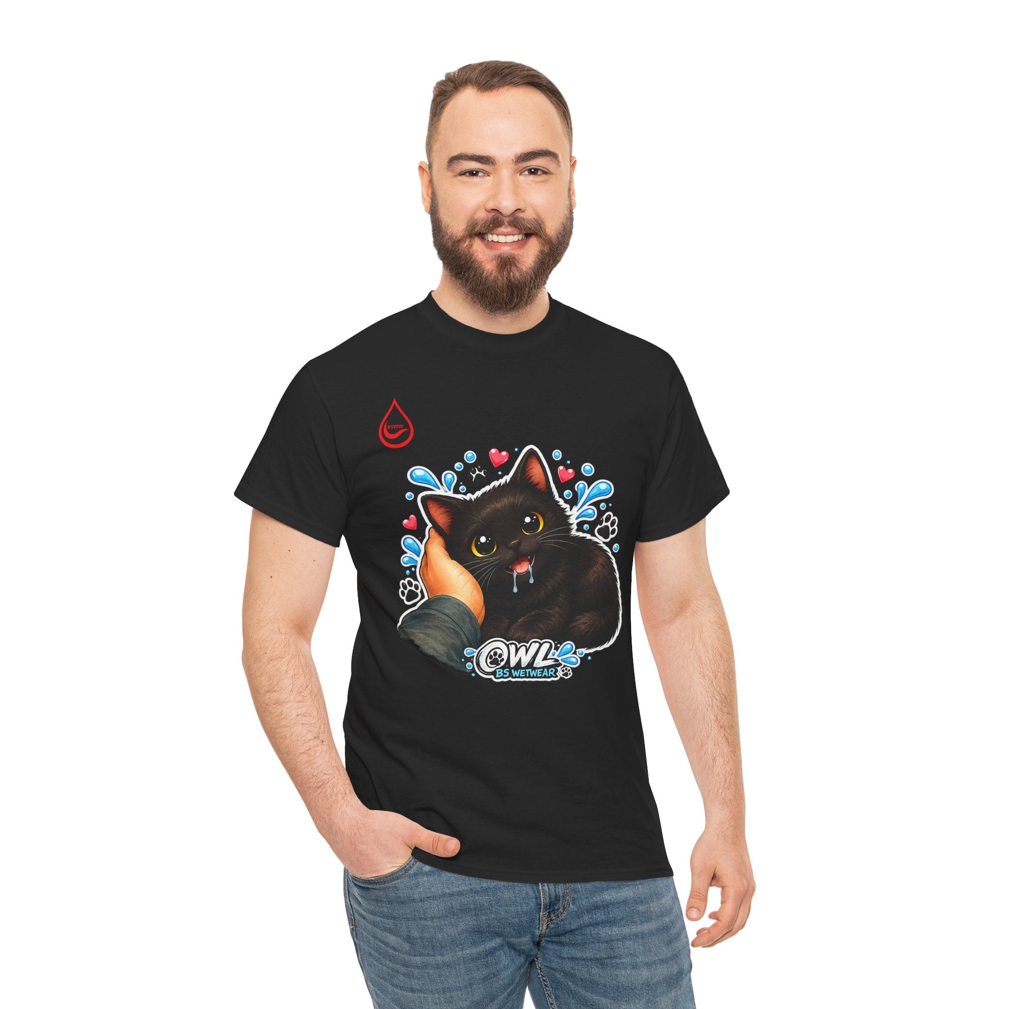 BS WETWEAR SMALL CAT BIG FEELINGS T-SHIRT