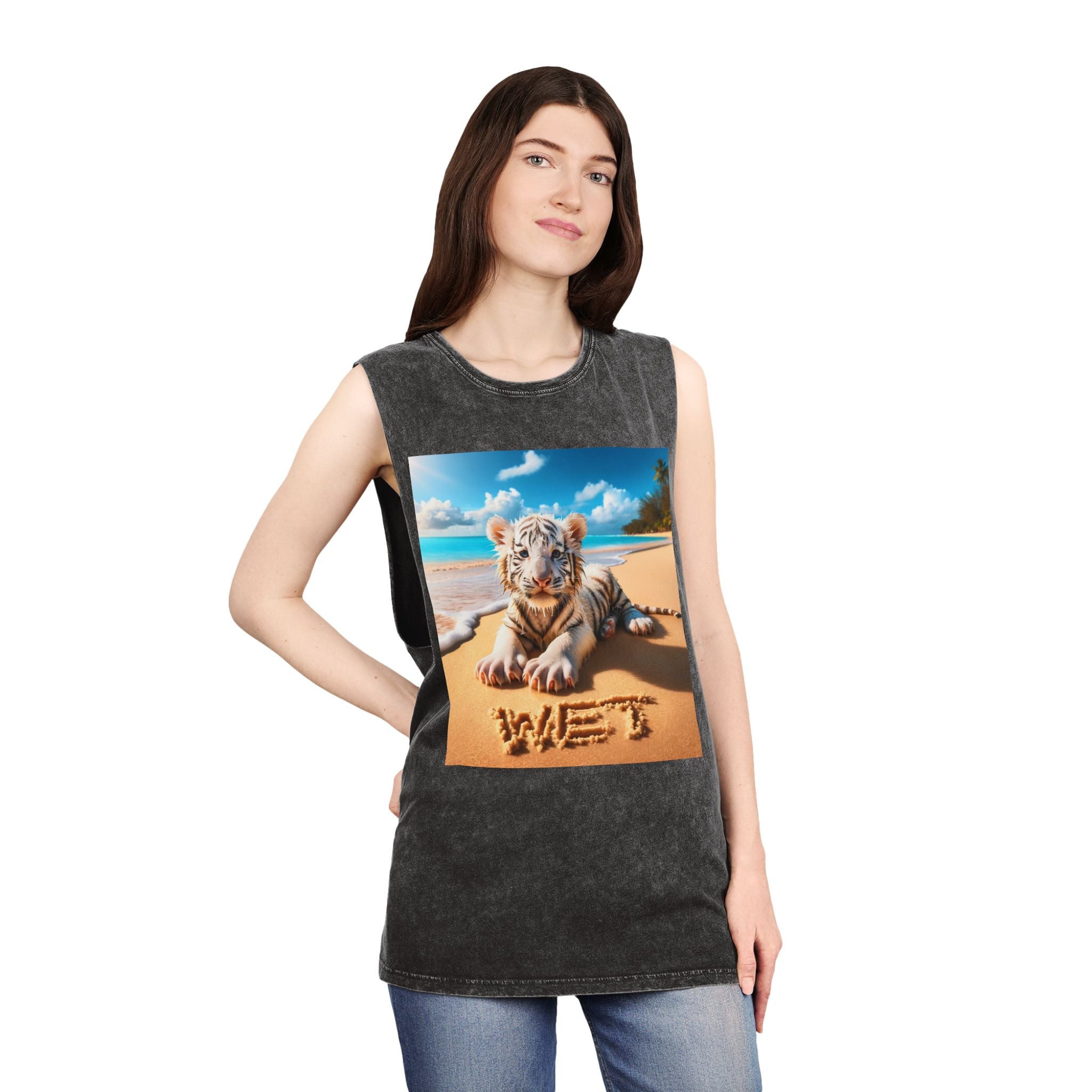 BS WETWEAR WET BABY WHITE TIGER TANK