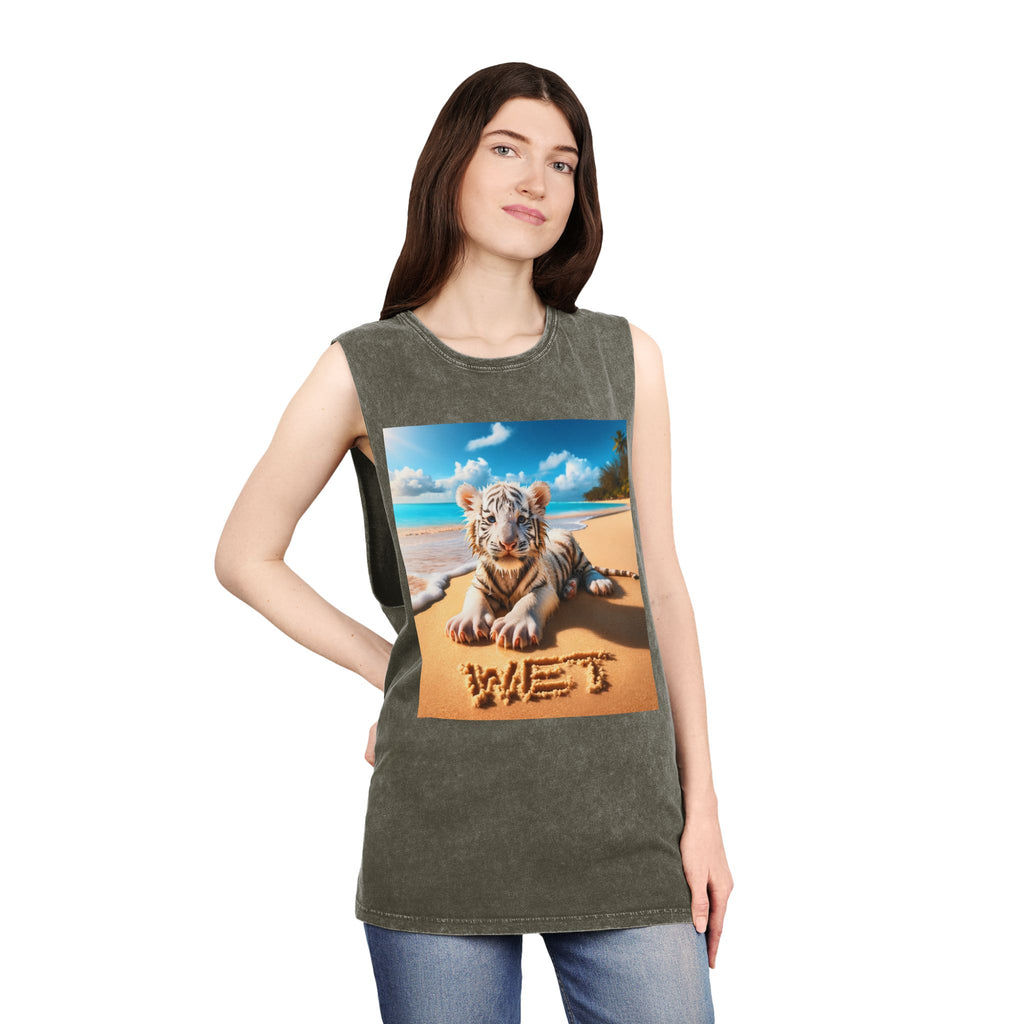 BS WETWEAR WET BABY WHITE TIGER TANK