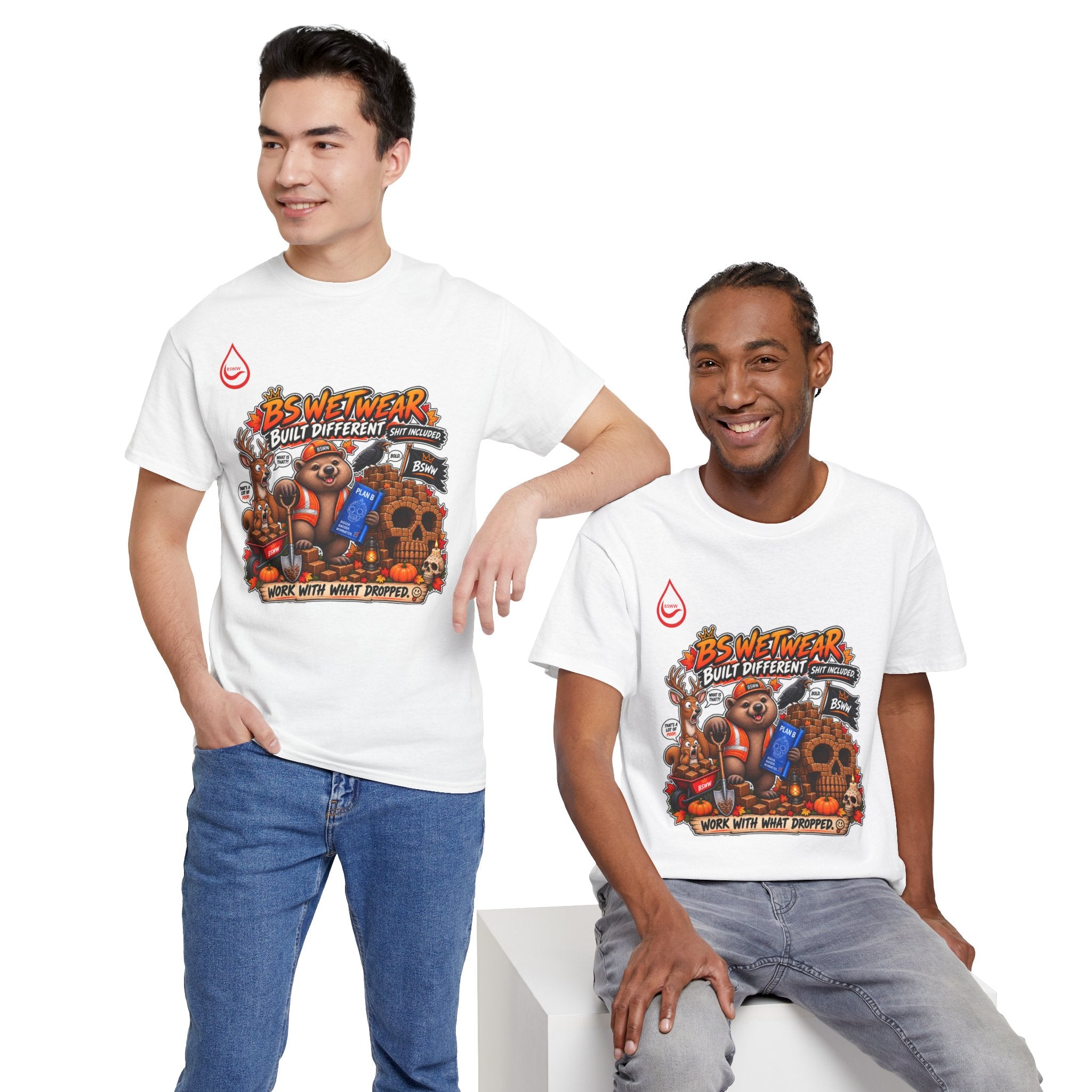 BS WETWEAR POOP SKULL T-SHIRT