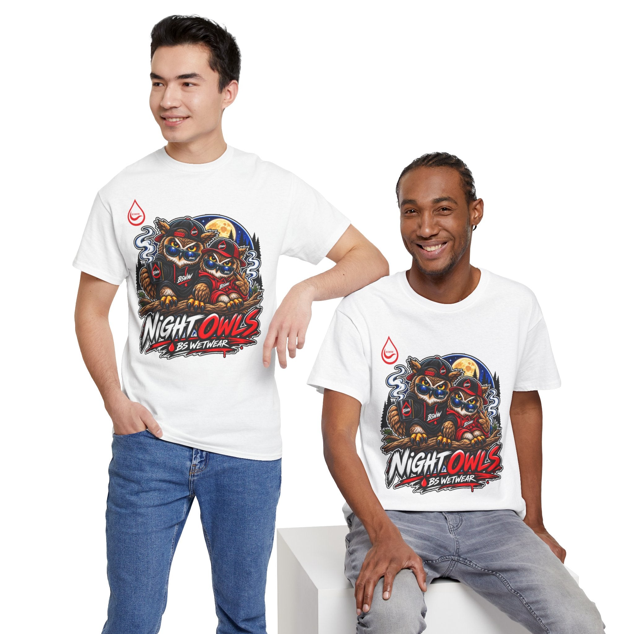 BS WETWEAR AFTER HOURS OWL CREW T-SHIRT