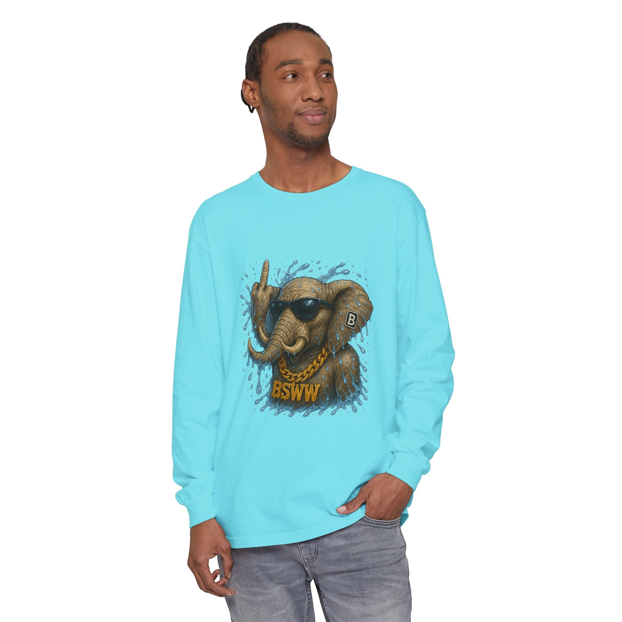 BS WETWEAR: CHAOS IN THE ELEPHANT ROOM LONG SLEEVE T-SHIRT