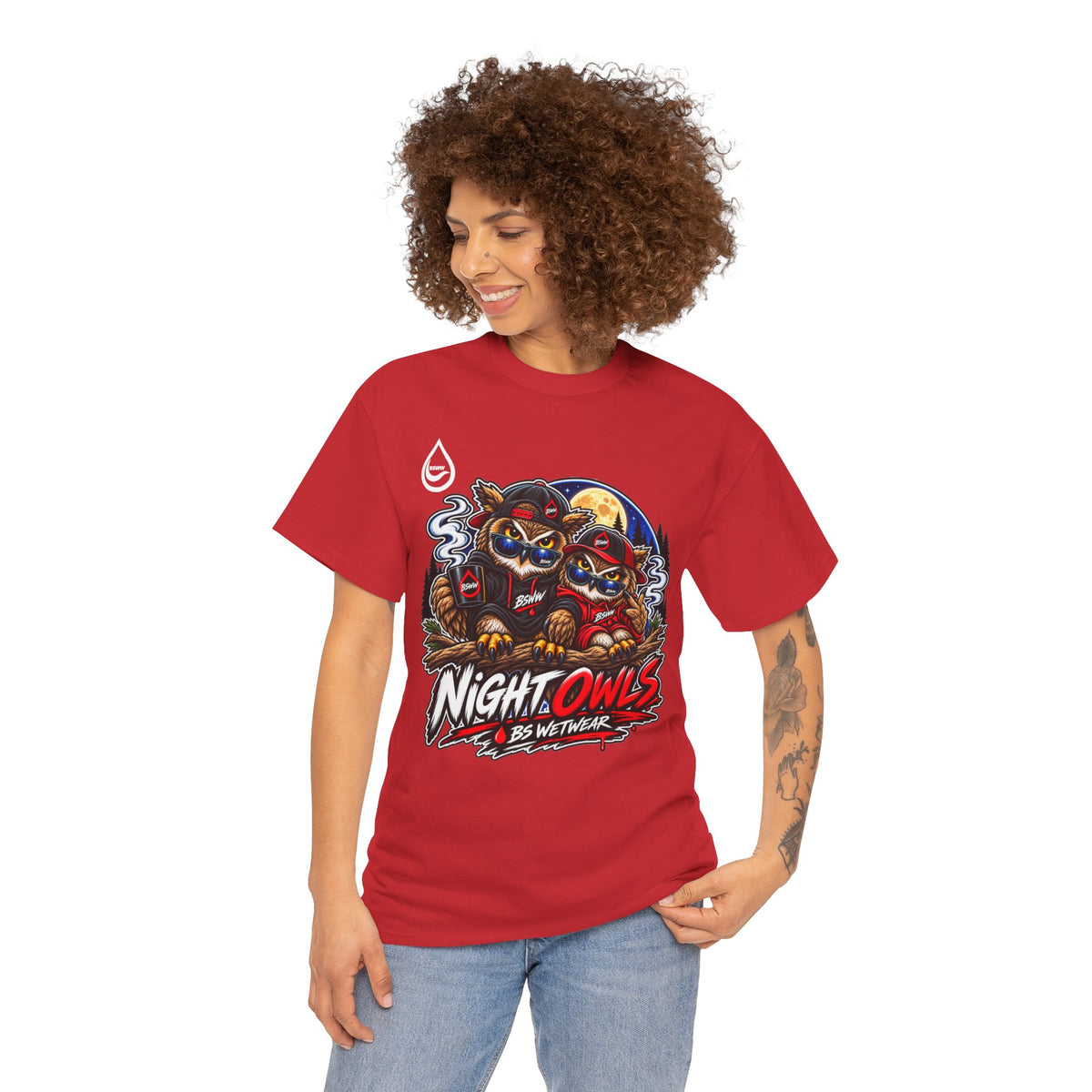 BS WETWEAR AFTER HOURS OWL CREW T-SHIRT