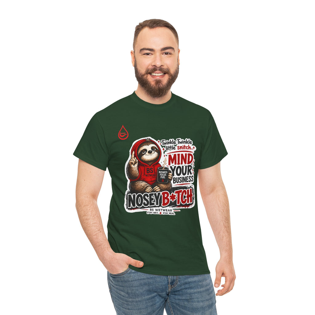 BS WETWEAR COFFEE FIRST GOSSIP NEVER T-SHIRT